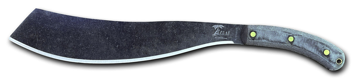 ESEE Expat El Deguello Machete 12.75" 1075 Dark Stonewashed Blade Black Micarta Handles Sheath