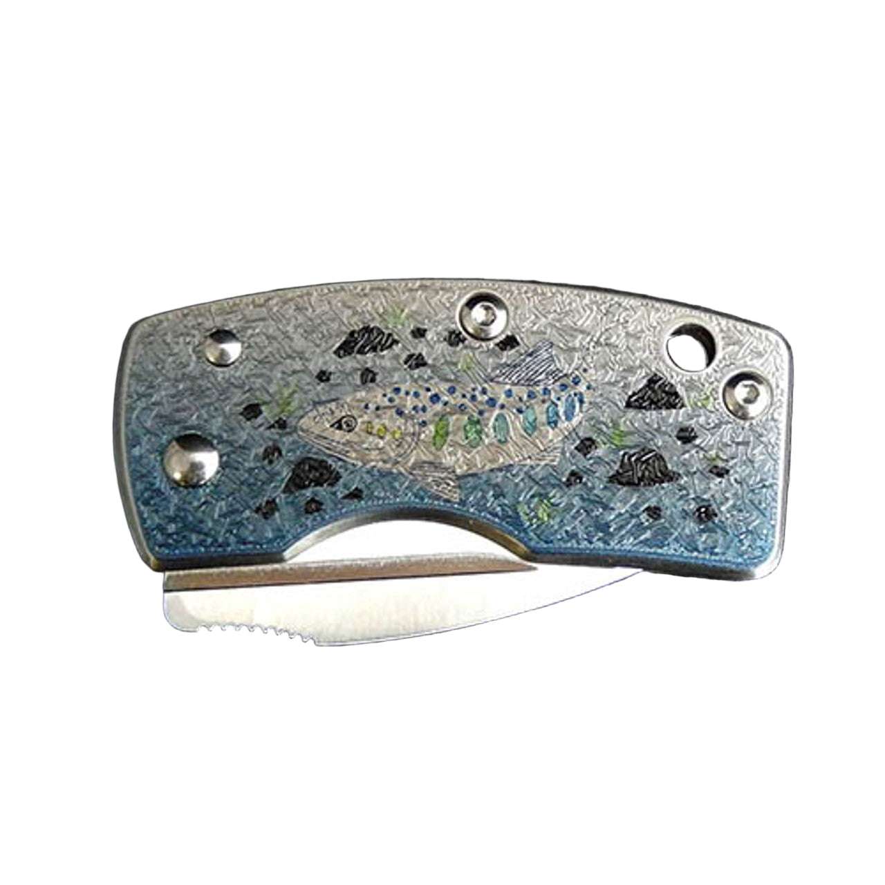 G. Sakai Amago Salmon Fish VG-10 Money Clip Folding Pocket Knife