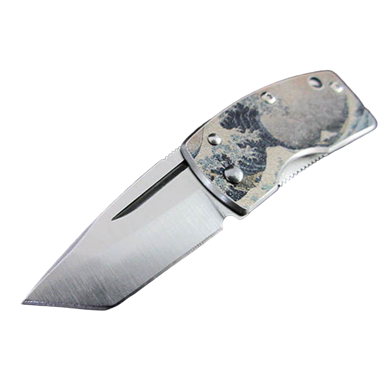 G. Sakai Ukimon Great Wave VG10 Tanto Money Clip Pocket Knife