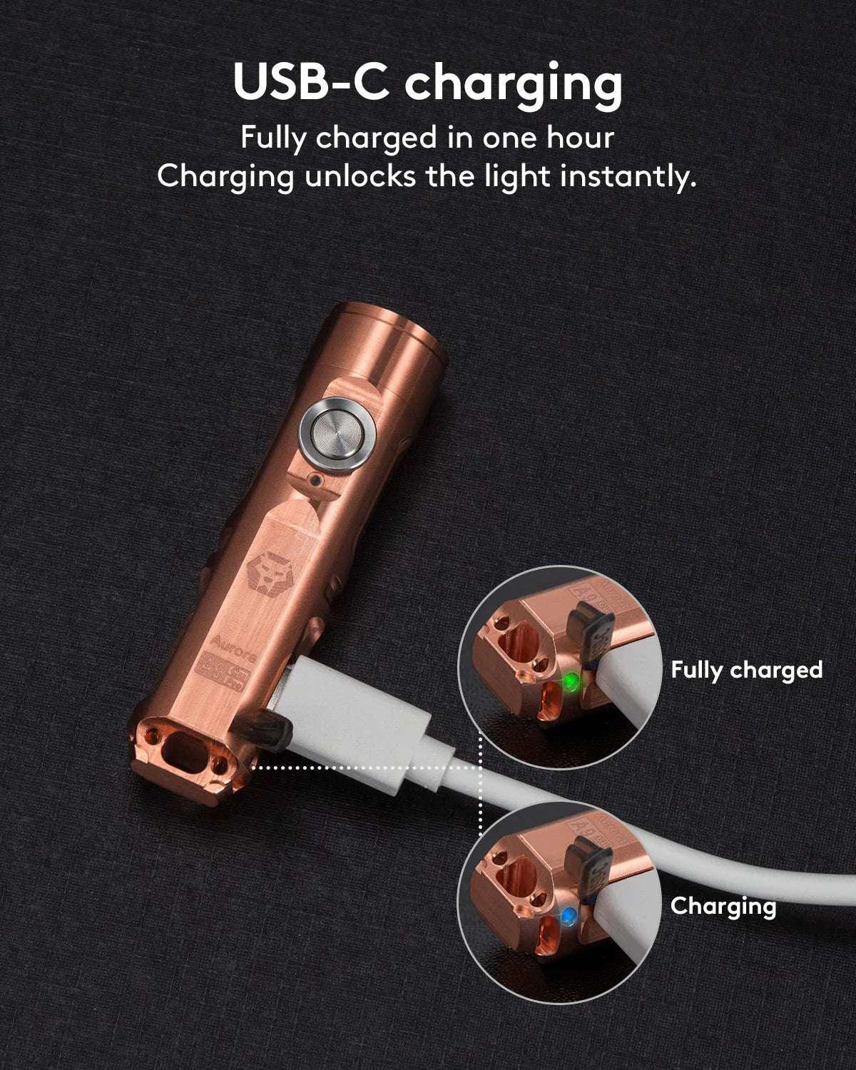 RovyVon A9 Pro Gen 4 Copper Keychain Flashlight - NORTH RIVER OUTDOORS