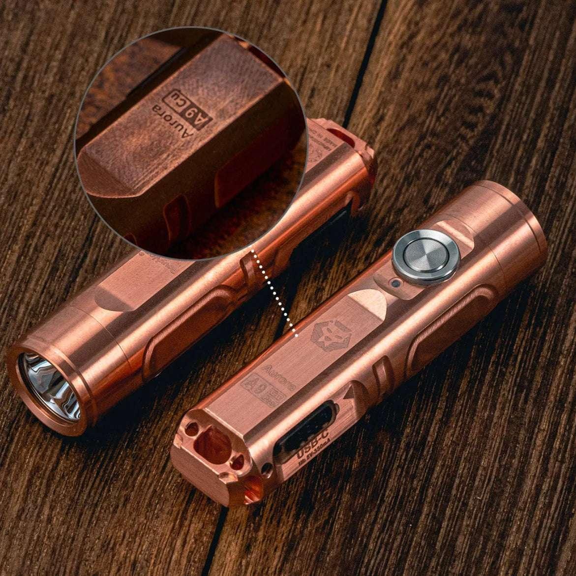 RovyVon A9 Pro Gen 4 Copper Keychain Flashlight - NORTH RIVER OUTDOORS