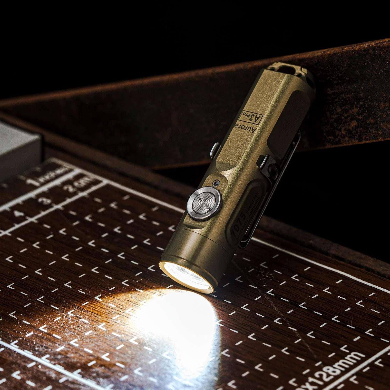 RovyVon A3 Pro Gen 4 7075 Aluminum Keychain Flashlight Desert Tan - NORTH RIVER OUTDOORS