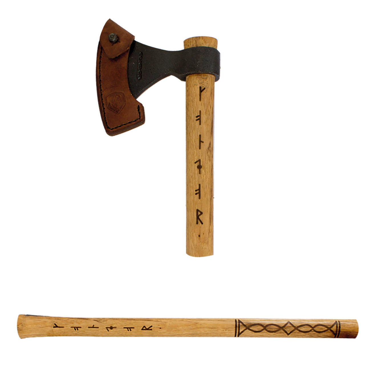 Condor Tools & Knife Valhalla Axe Series Battle Axe 6.1" Carbon Steel Head w/ American Hickory Handle and Leather Sheath