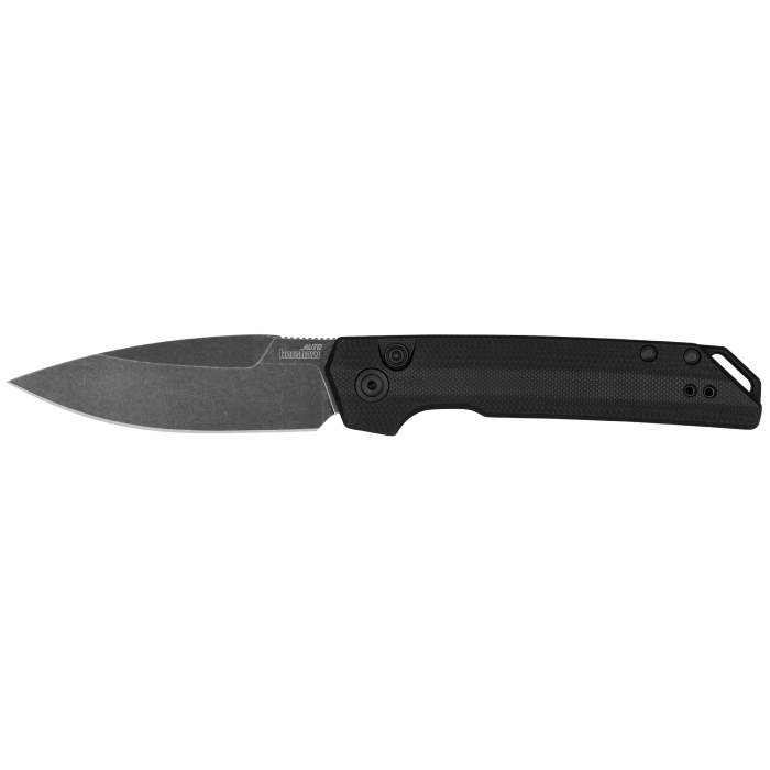 Kershaw 7038G10 Auto Launch Iridium Folding Knife 3.45" MagnaCut BlackWash Spear Point Blade Black G10