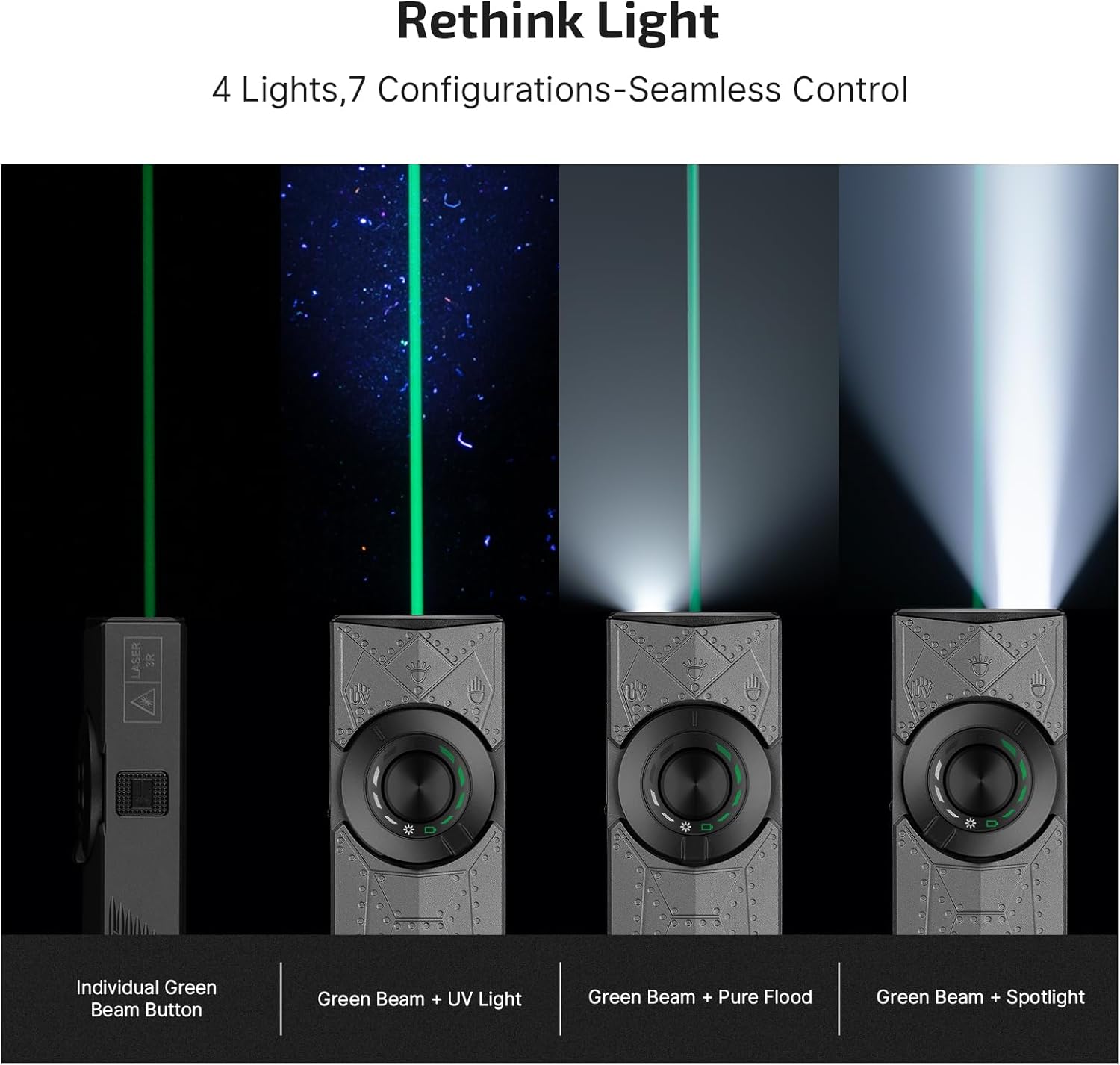 OLIGHT ArkPro EDC Flashlight with Green Beam UV White LED 1500 Lumens USB-C