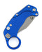 Reate Exo-K Karambit Gravity Knife Blue Aluminum (3.1" Stonewash) from NORTH RIVER OUTDOORS