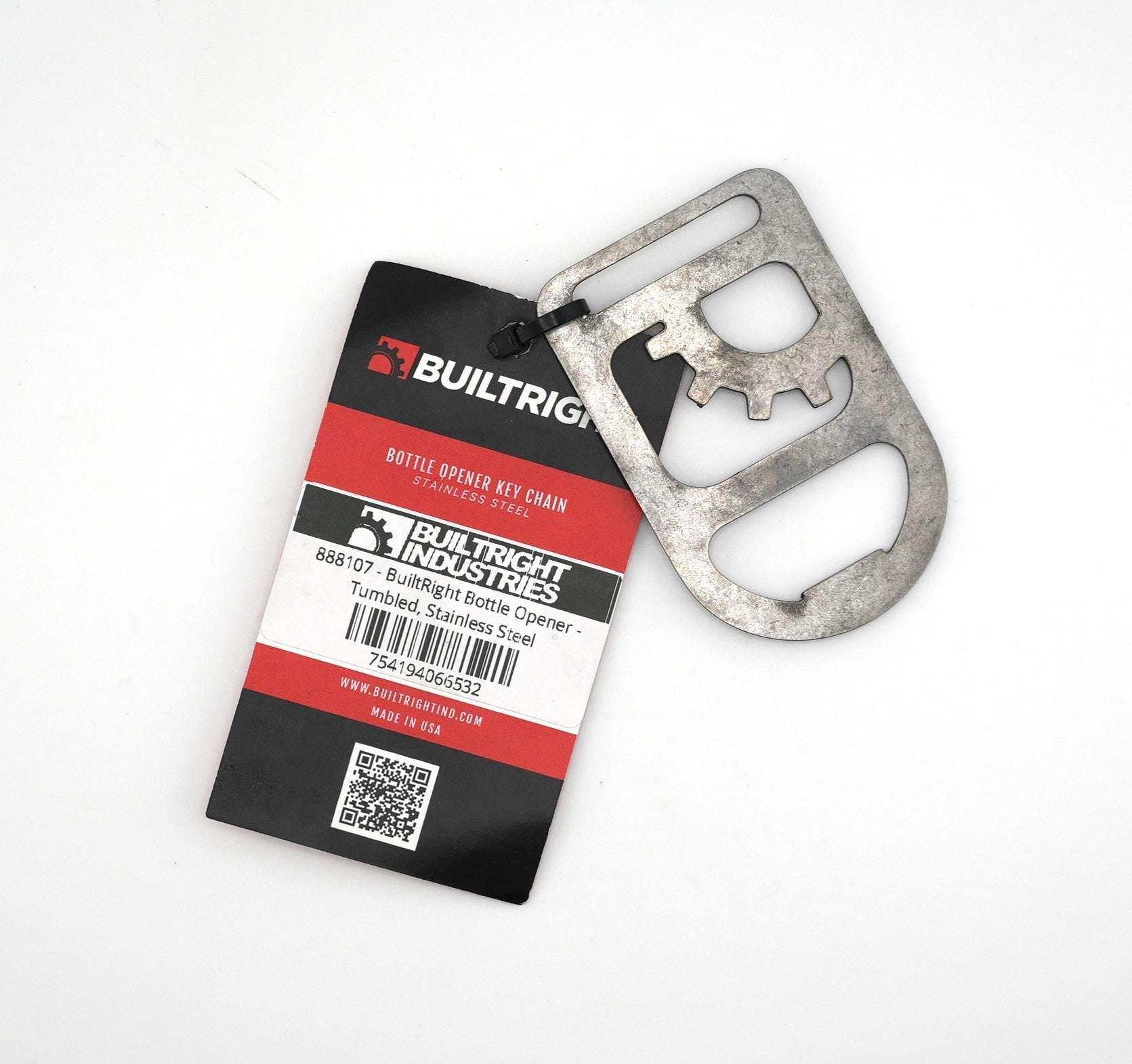 BuiltRight Bottle Opener - Tumbled - Stainless Steel - NORTH RIVER OUTDOORS