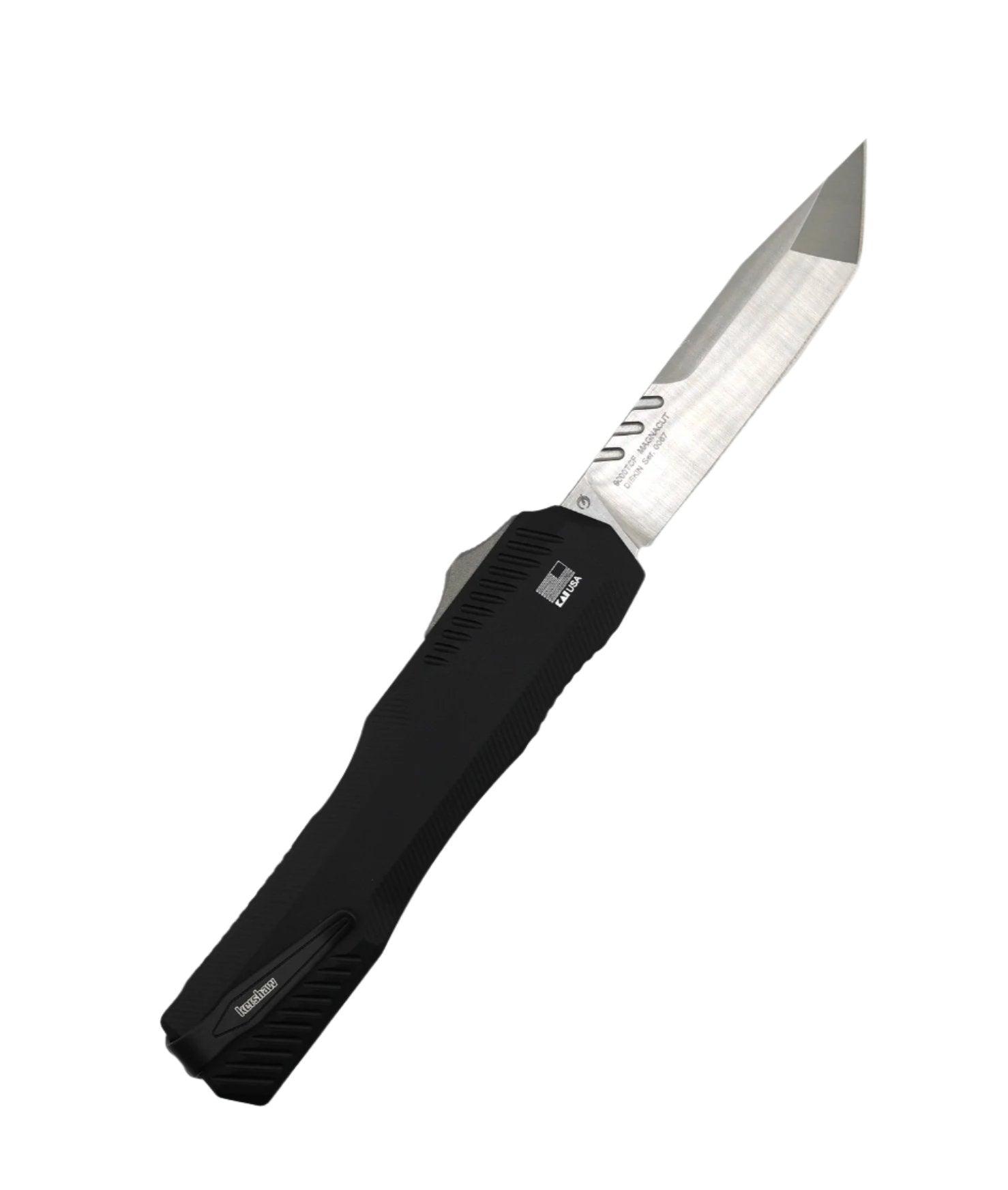 Kershaw 9000TCF Matt Diskin Livewire OTF Auto Knife 3.3" CPM-MagnaCut Satin Tanto Blade w/ Carbon Fiber and Black Aluminum Handles - NORTH RIVER OUTDOORS