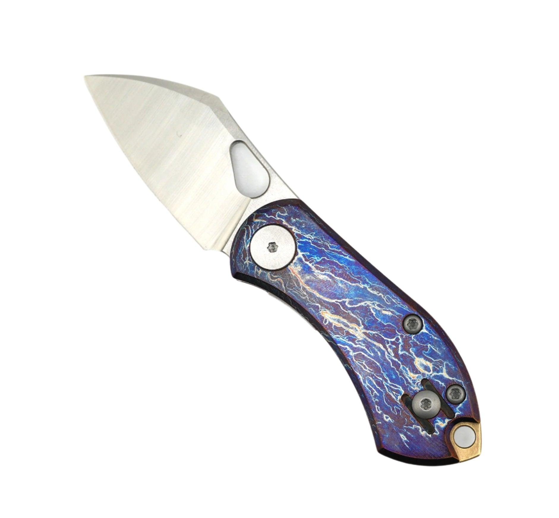 Custom GiantMouse ACE Nibbler Heat Antropic Titanium 20cv Folding Knife - NORTH RIVER OUTDOORS