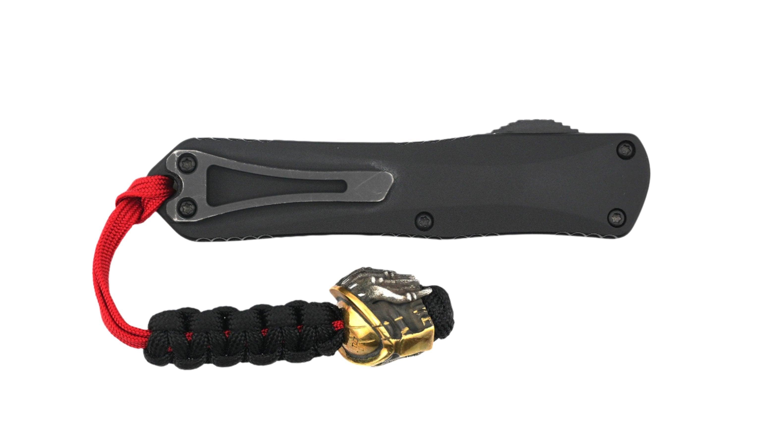 Heretic Manticore X Black Predator Red Reticle & Tanto MagnaCut Blade Silver/Copper Predator Bead - NORTH RIVER OUTDOORS