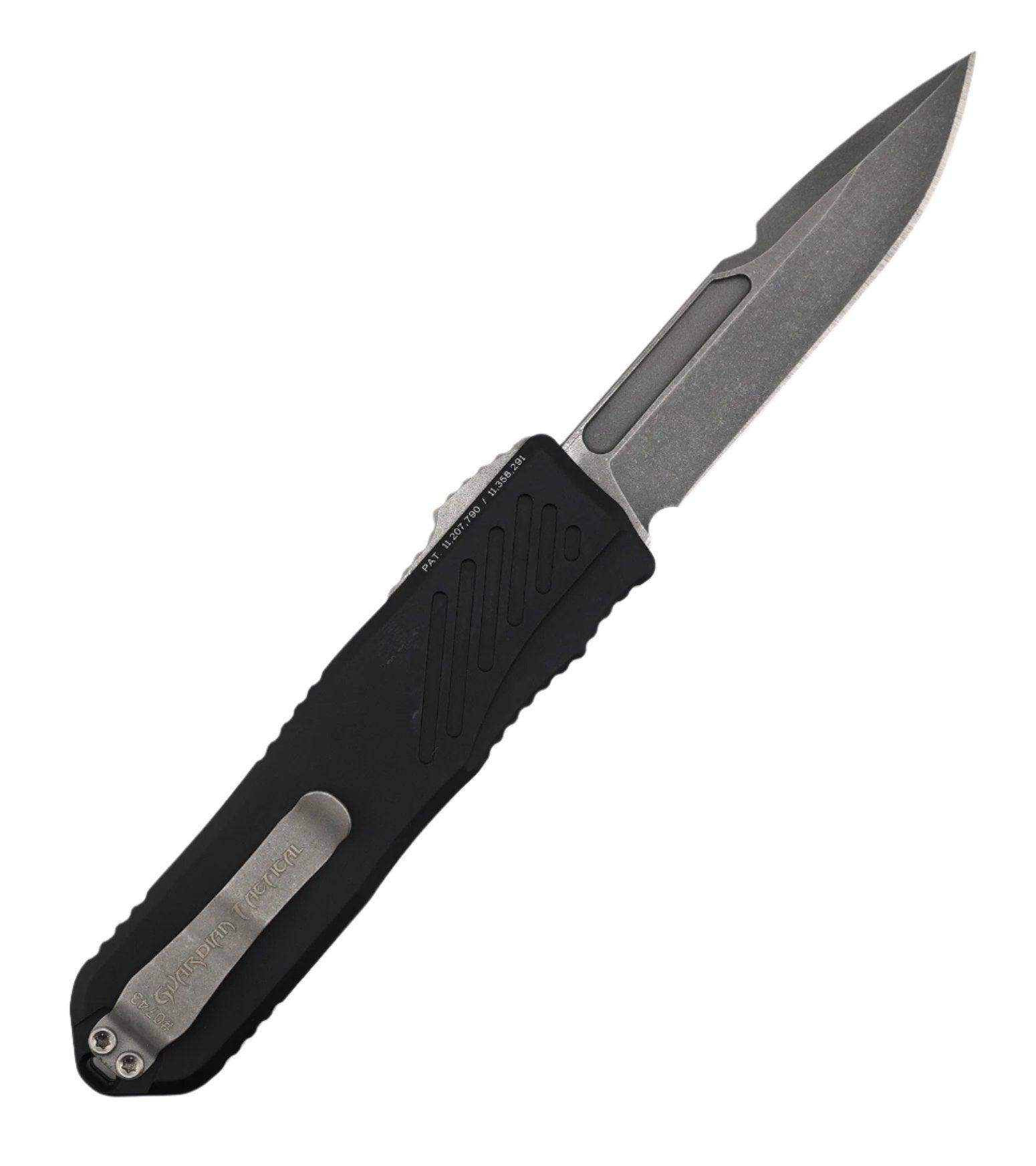 Guardian Tactical RECON-035 G2 Single Edge MagnaCut Stonewash Blade Black Handle - NORTH RIVER OUTDOORS