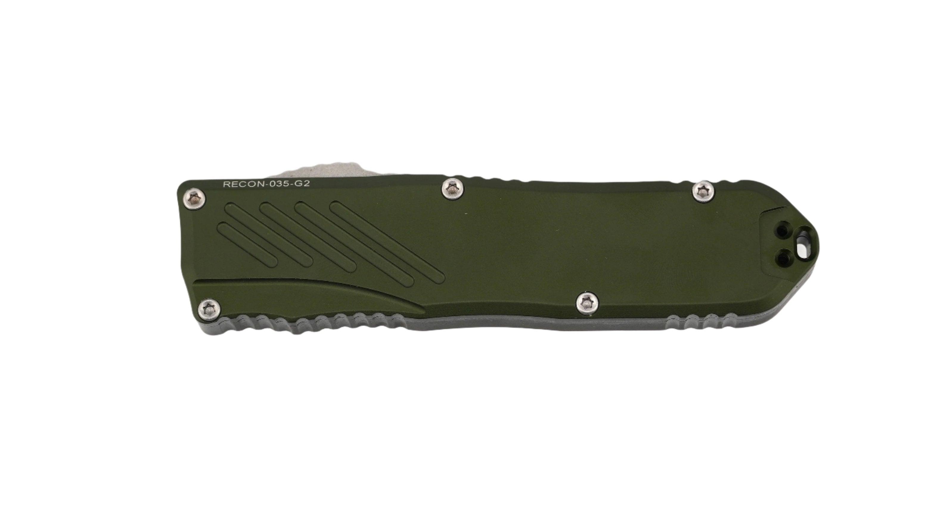 Guardian Tactical RECON-035 G2 Single Edge MagnaCut Stonewash Blade OD Green Handle - NORTH RIVER OUTDOORS