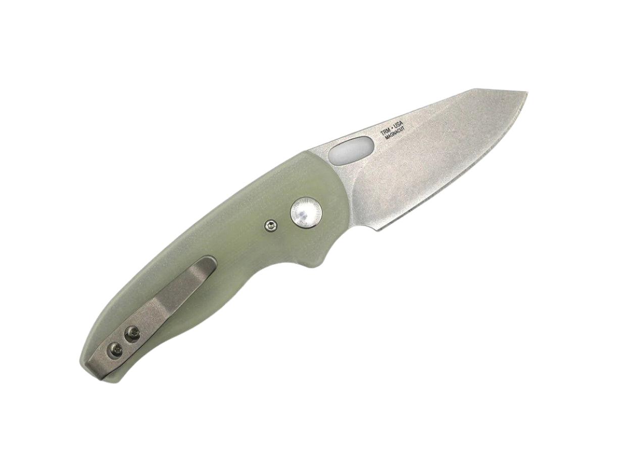 TRM Nerd Liner Lock Contoured 3D Jade G10 Scales Stonewashed CPM-MagnaCut - NORTH RIVER OUTDOORS