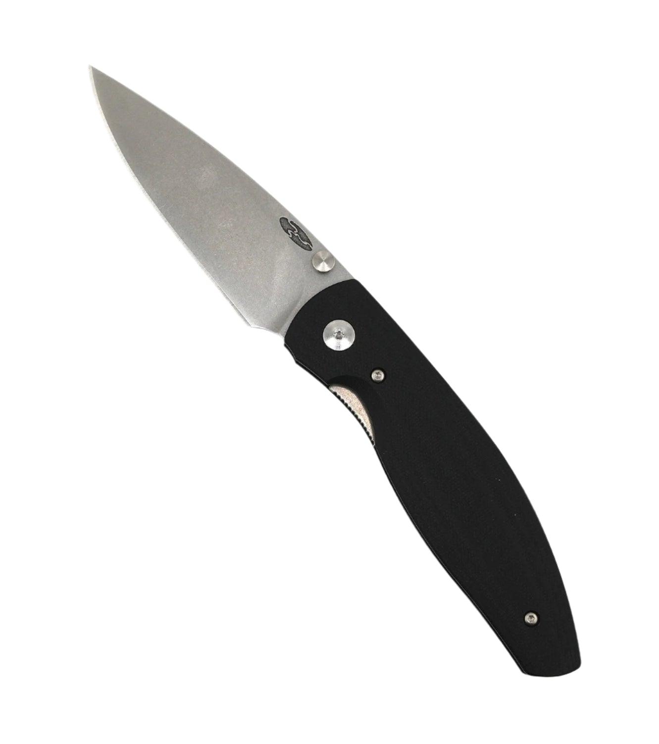 TRM Atom Liner Lock Jet Black G10 3D Scales Stonewashed 20CV - NORTH RIVER OUTDOORS