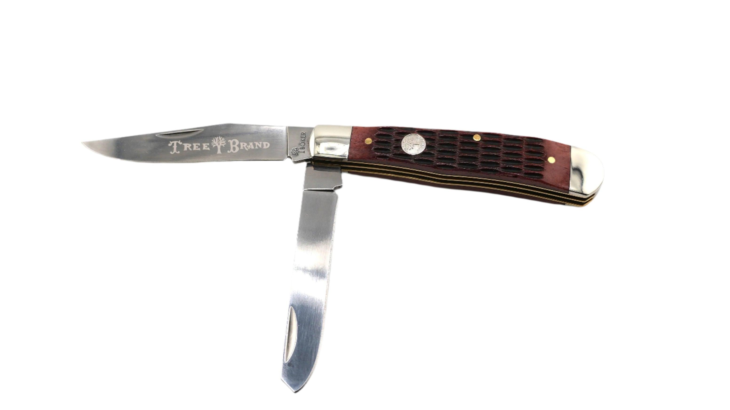 Boker Traditional Series 2.0 Trapper w/ Jigged Brown Bone Handles D2 Blade with Nickel Silver Bolsters, 4.25" Closed, Slipjoint 110812 - NORTH RIVER OUTDOORS