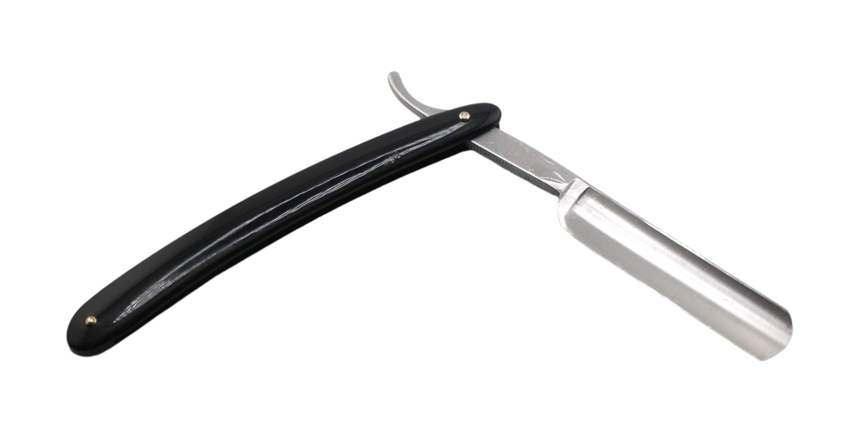 Boker King Cutter Straight Razor 5/8" Carbon Steel Blade w/ Black Synthetic Handles 140524 - NORTH RIVER OUTDOORS