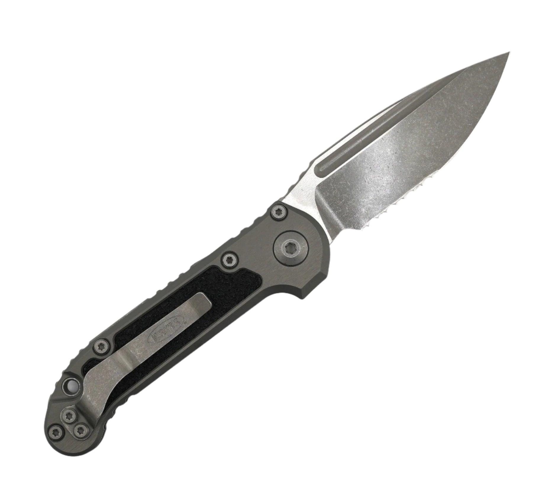 Microtech Knives LUDT S/E Gen III Apocalyptic Drop Point Natural Clear Aluminum Handles 1135-11APNC (USA) - NORTH RIVER OUTDOORS