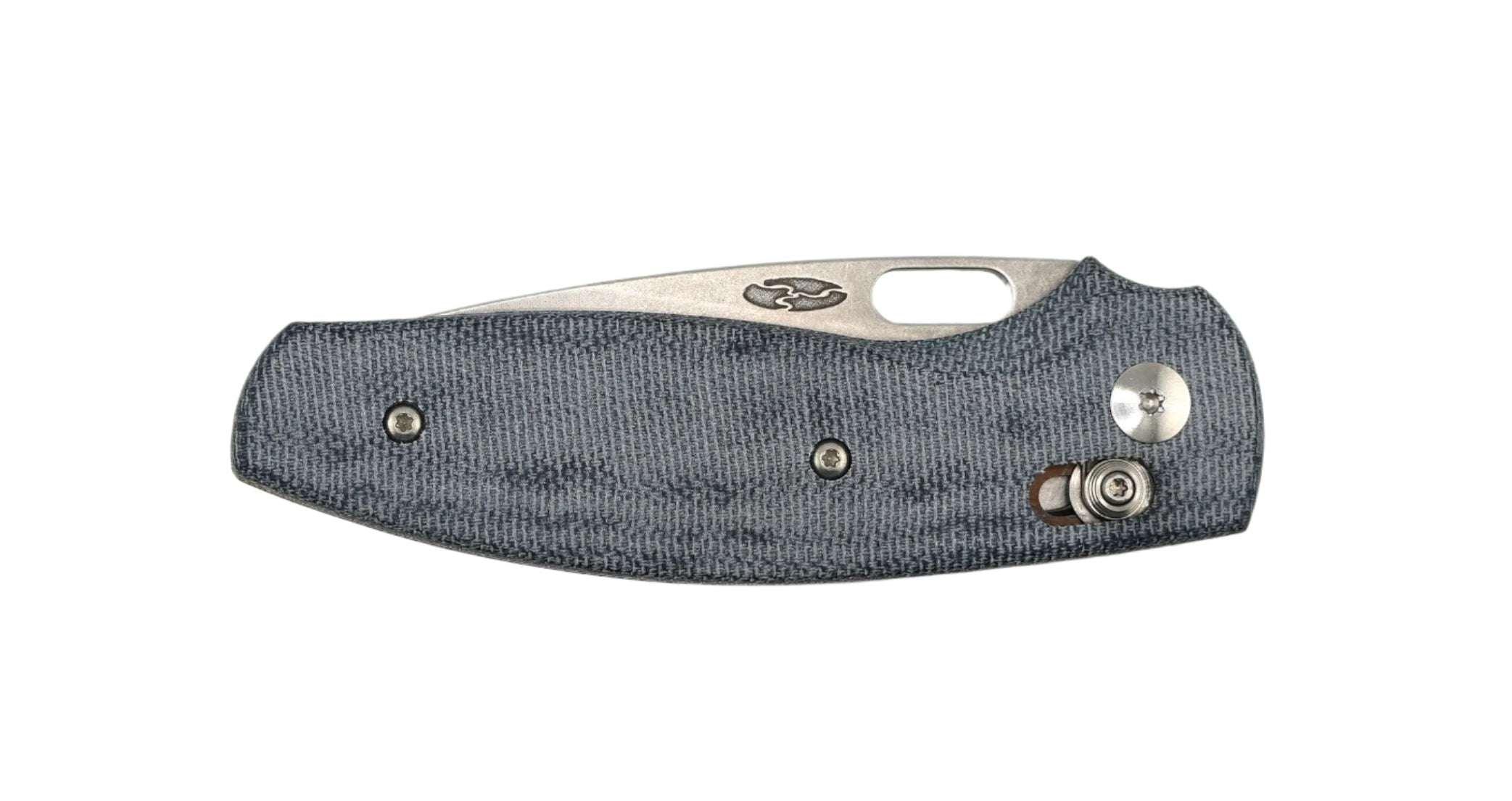 TRM BullDog River-Lok Denim Micarta 3D Contoured Smooth Stonewashed 20CV - NORTH RIVER OUTDOORS