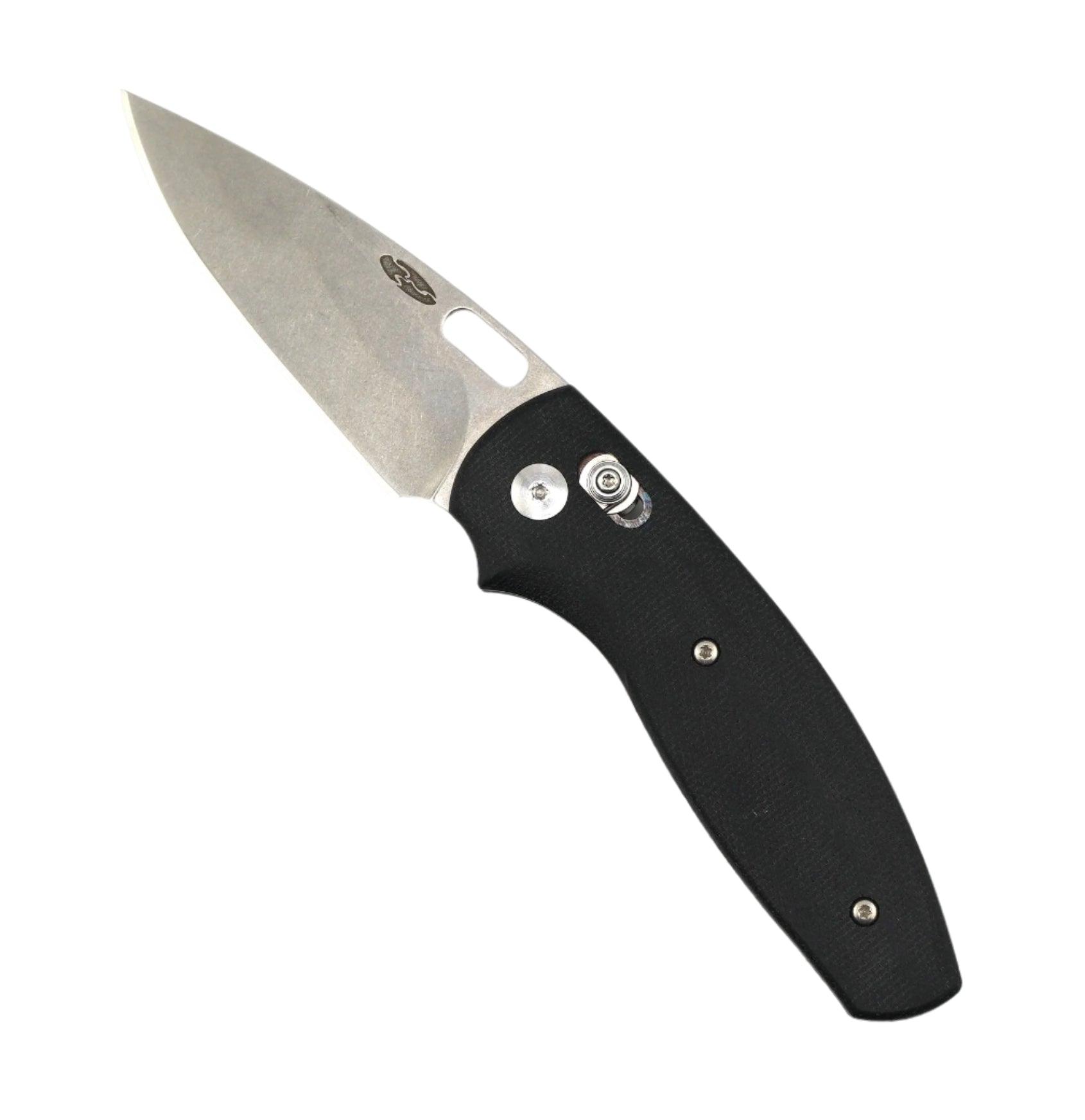 TRM BullDog River-Lok Double Black Micarta 3D Contoured Smooth Stonewashed 20CV - NORTH RIVER OUTDOORS