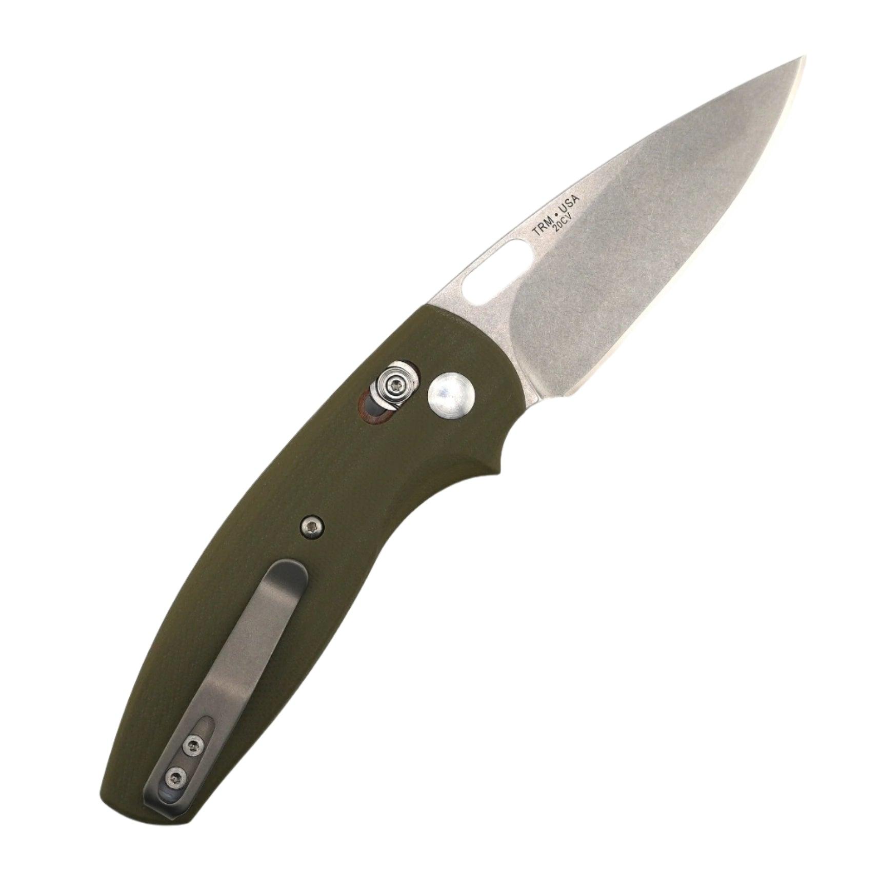 TRM BullDog River-Lok OD Green G10 3D Contoured Smooth Stonewashed 20CV - NORTH RIVER OUTDOORS