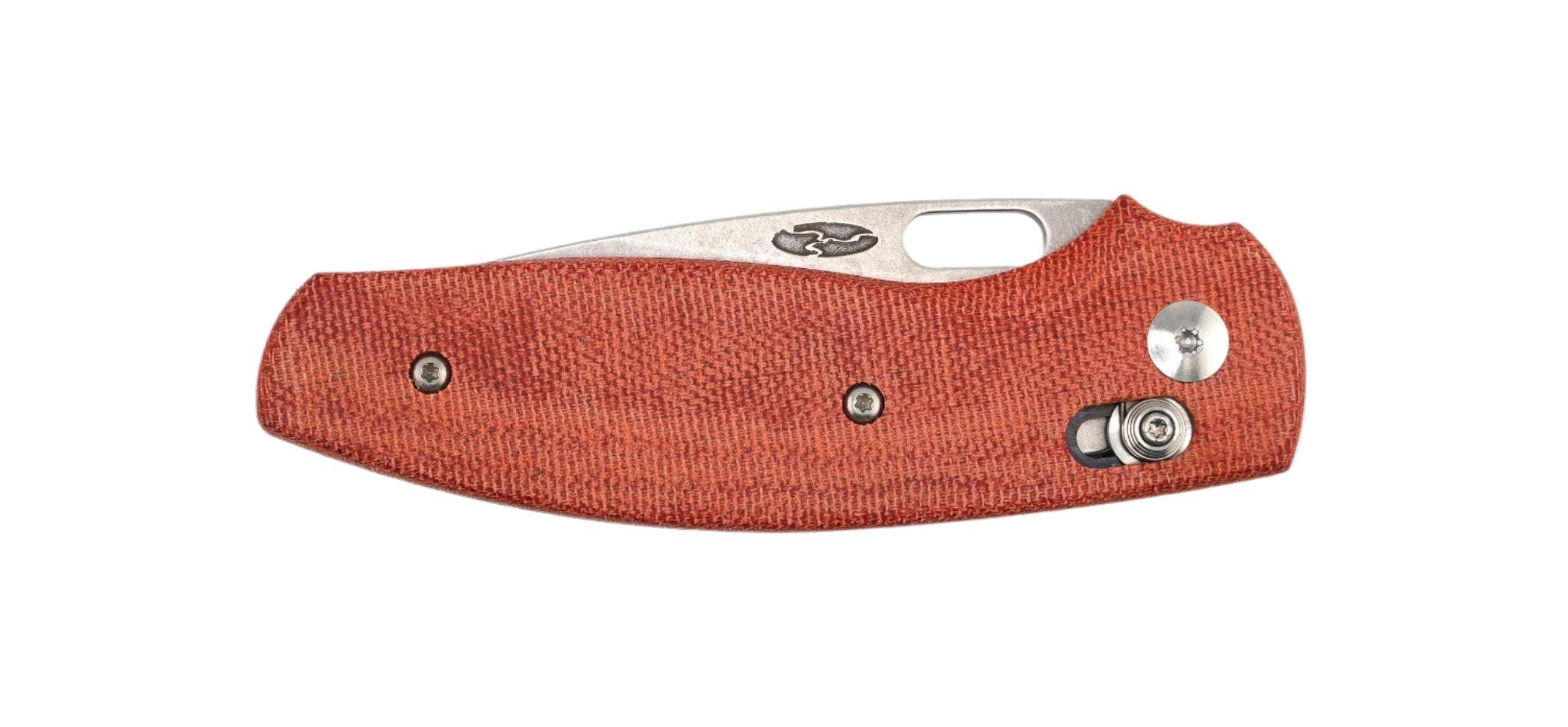 TRM BullDog River-Lok Autumn Orange Micarta 3D Contoured Smooth Stonewashed 20CV - NORTH RIVER OUTDOORS