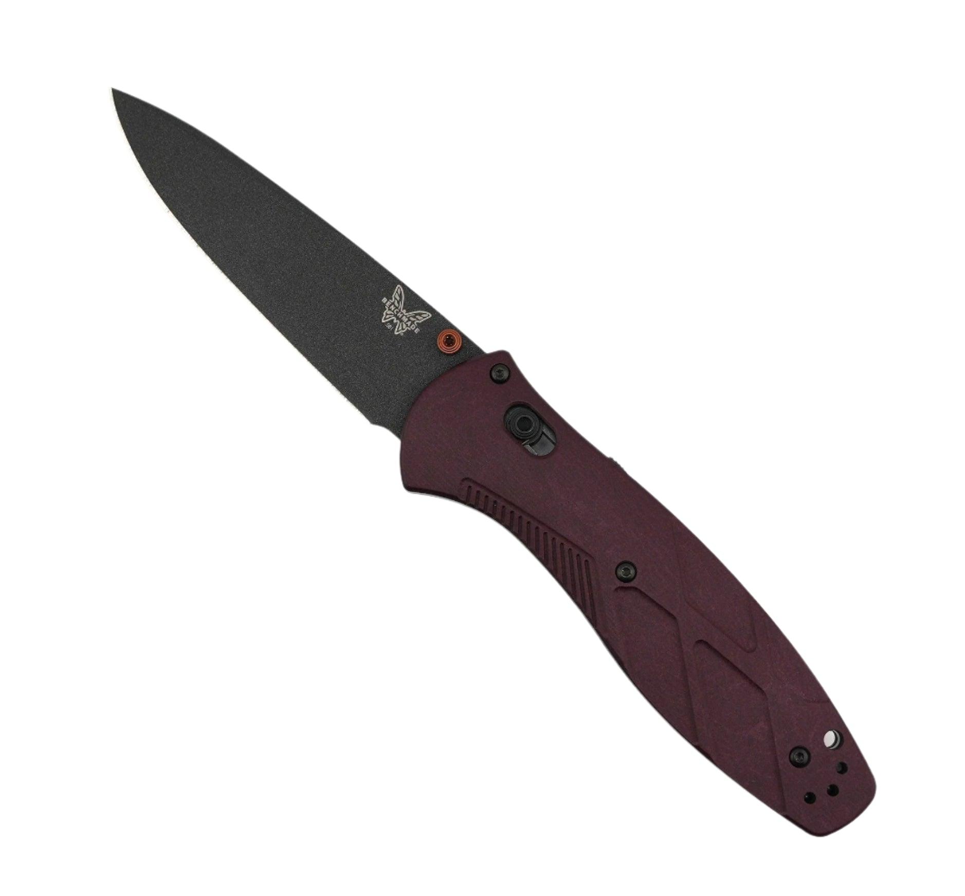 Benchmade 581BK-04 Barrage AXIS Assisted Folding Knife 3.6" S30V Black Drop Point Blade w/ Redstone Richlite Handles - NORTH RIVER OUTDOORS