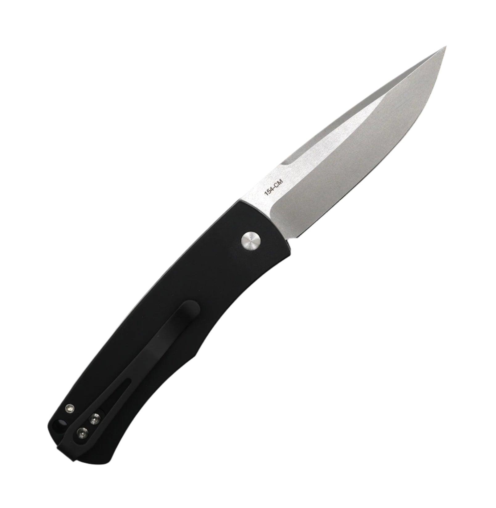 Pro-Tech Magic "Whiskers" BR-1.3 Auto Stonewash Blade Textured Bolster Black Handle - NORTH RIVER OUTDOORS