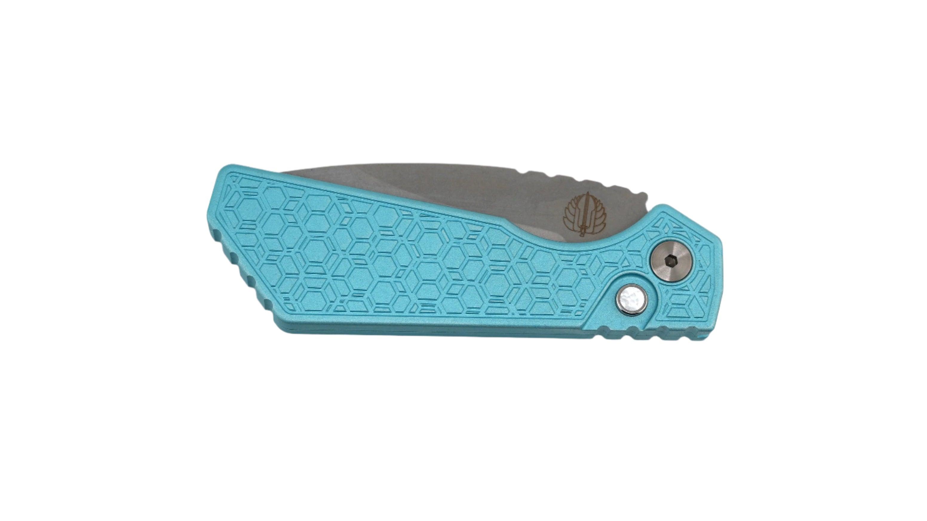 Pro-Tech PT205-Gridlock LTD T. Blue Strider Auto Blue Textured Aluminum 3" SW MagnaCut - NORTH RIVER OUTDOORS