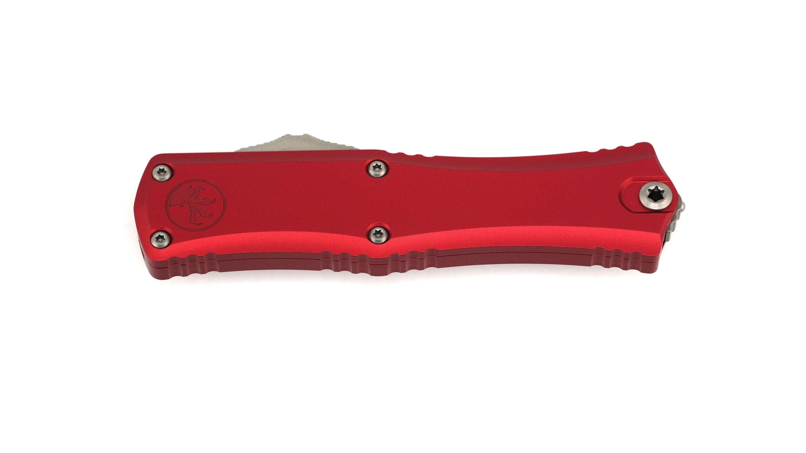 Microtech Hera II Mini Stonewashed S/E M390MK w/ Red Handle 1703M-10RD - NORTH RIVER OUTDOORS