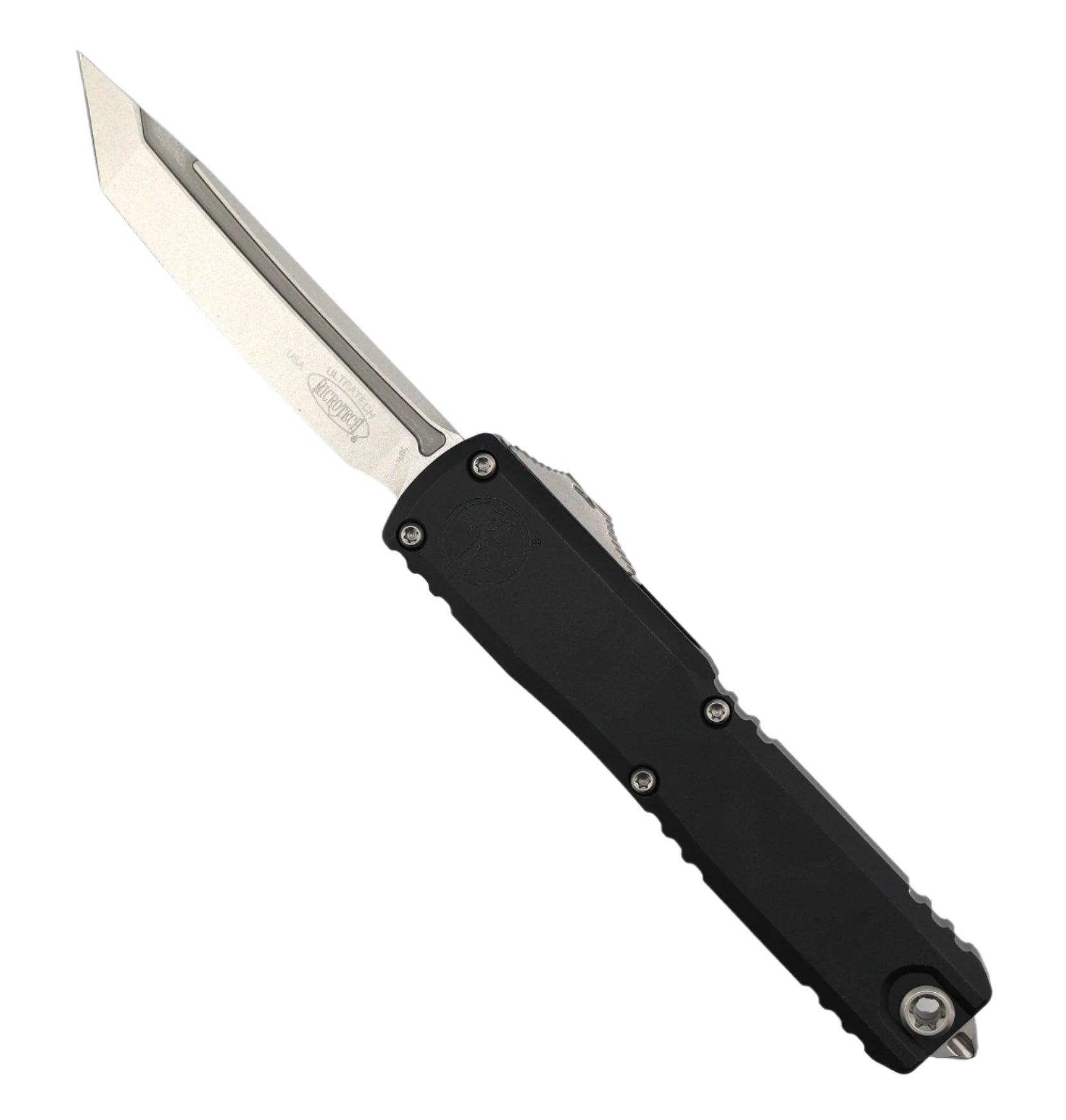 Microtech 1123-10 Ultratech ZBP Stonewashed T/E w/ Black Aluminum Handles - NORTH RIVER OUTDOORS