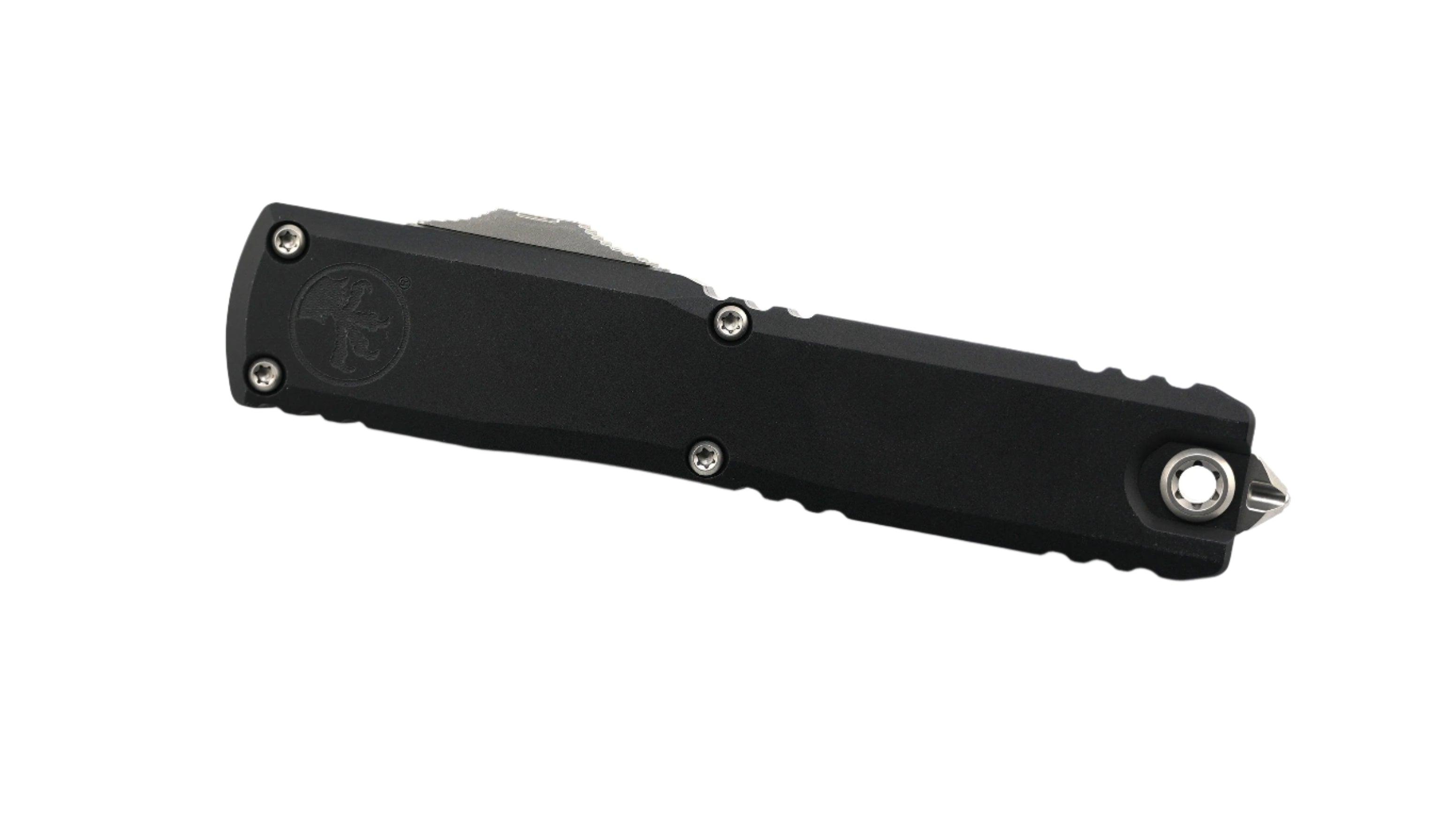 Microtech 1123-10 Ultratech ZBP Stonewashed T/E w/ Black Aluminum Handles - NORTH RIVER OUTDOORS