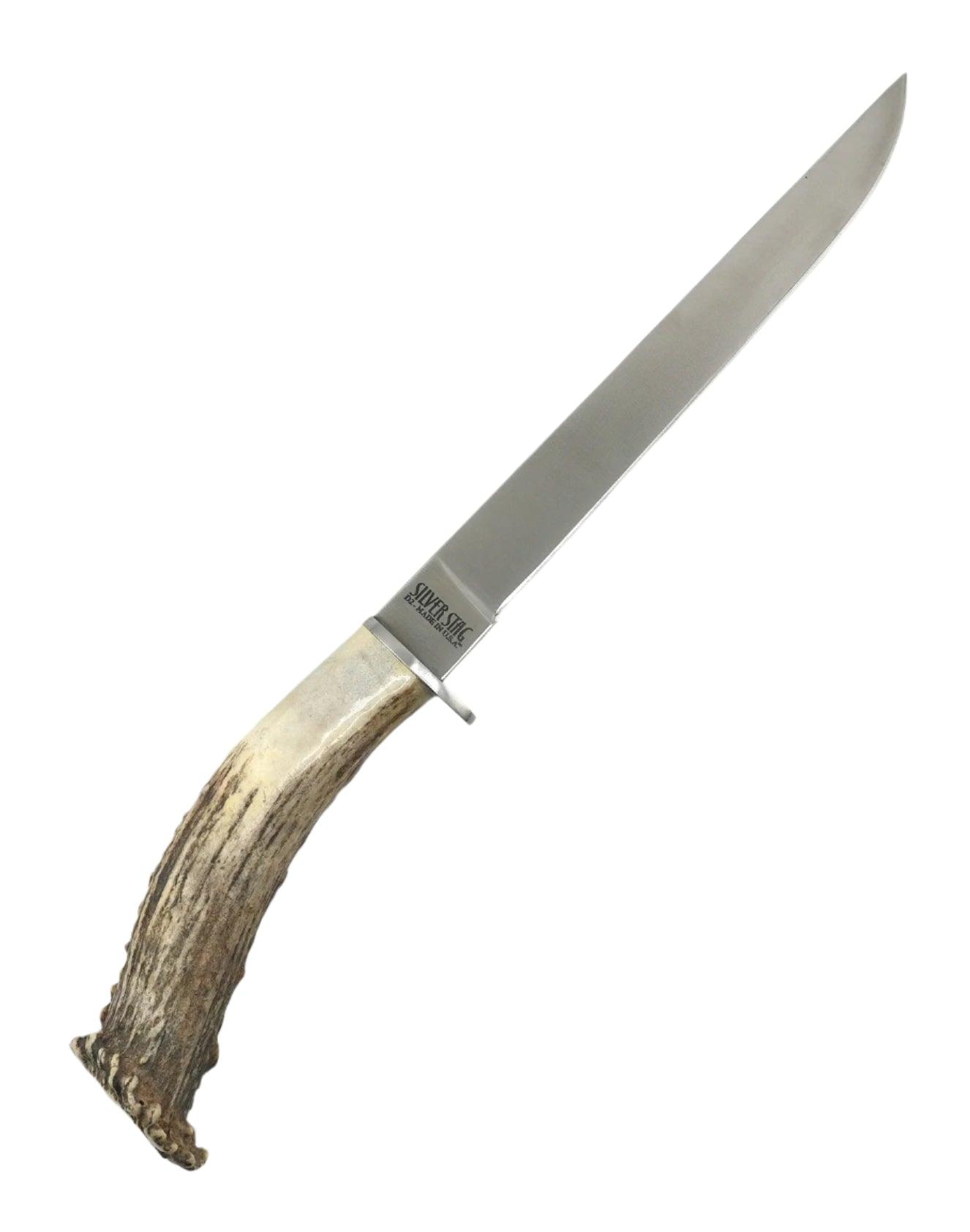 Silver Stag Short Alaskan Fillet Knife Crown Handle - NORTH RIVER OUTDOORS