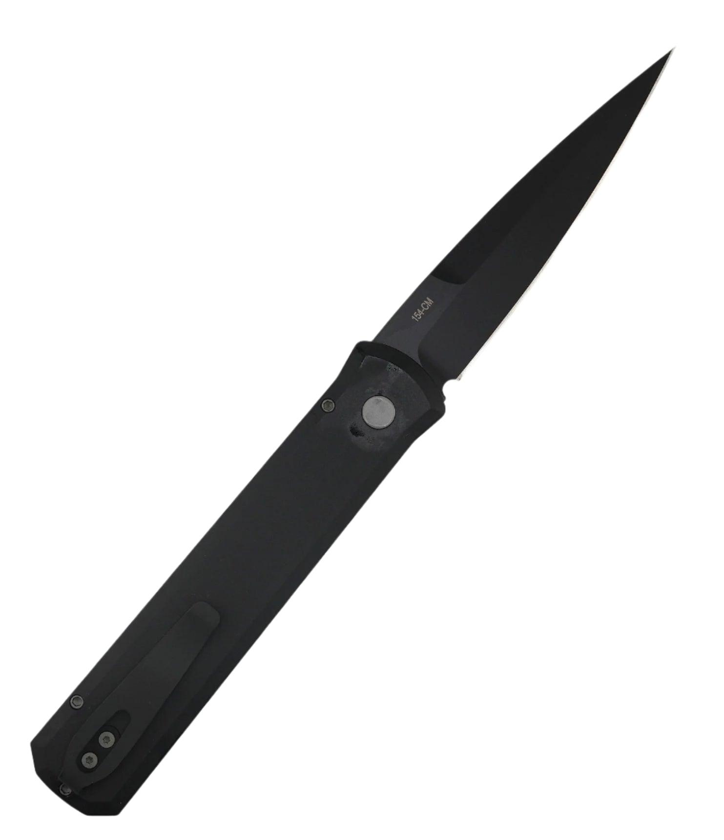 Pro-Tech 921 Godfather Auto Black Handle Knife (4" Black Blade) - NORTH RIVER OUTDOORS