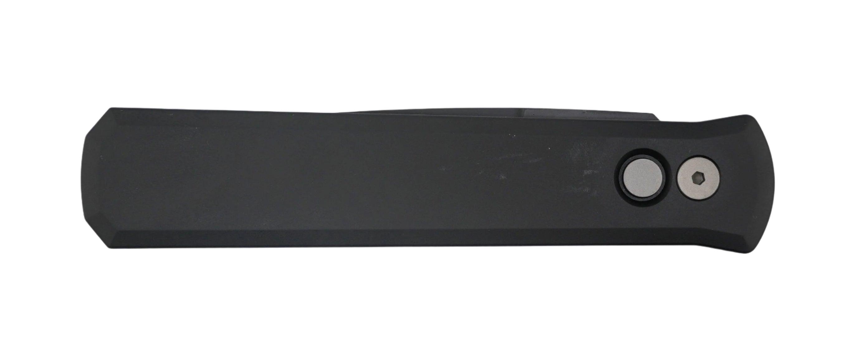 Pro-Tech 921 Godfather Auto Black Handle Knife (4" Black Blade) - NORTH RIVER OUTDOORS