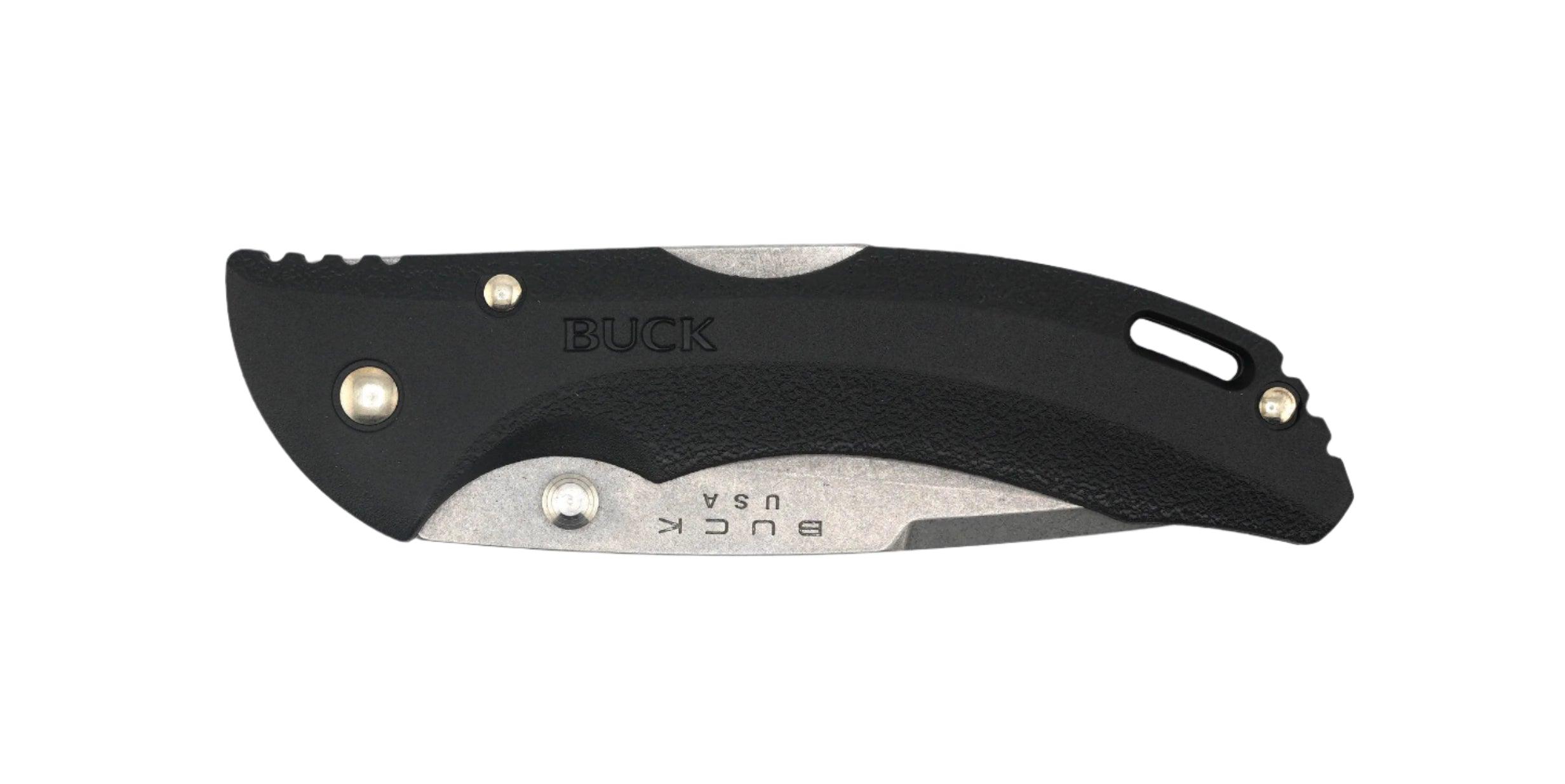 Buck 0285BKS-B Bantam BLW Folding Knife 3 1/8" Plain Satin Blade w/ Black Thermoplastic Handles - NORTH RIVER OUTDOORS