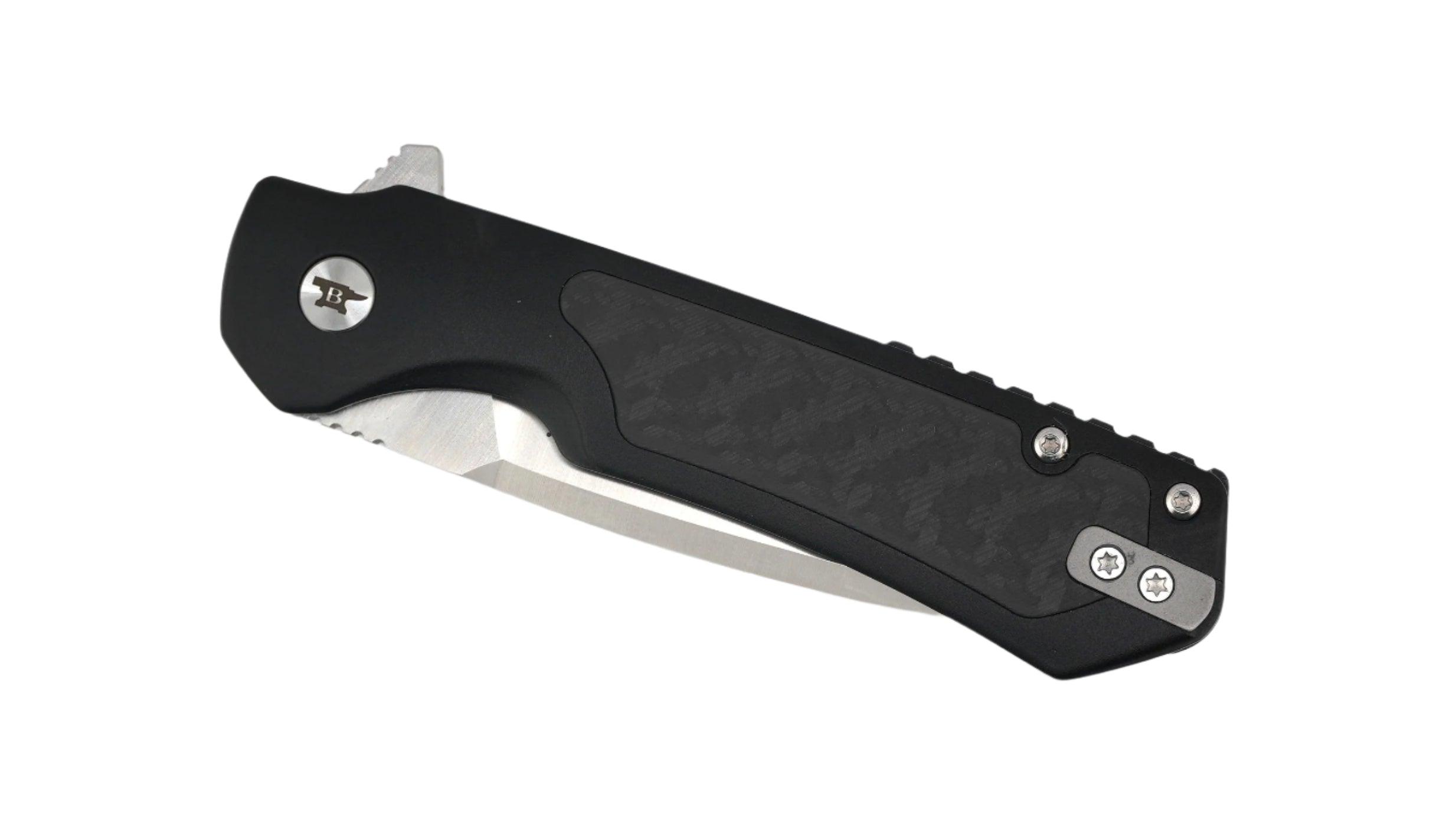 Buck 0714 Stinger Frame Lock Flipper Knife 3" D2 Satin Drop Point Blade w/ Aluminum Steel Handle and Carbon Fiber Inlay - NORTH RIVER OUTDOORS
