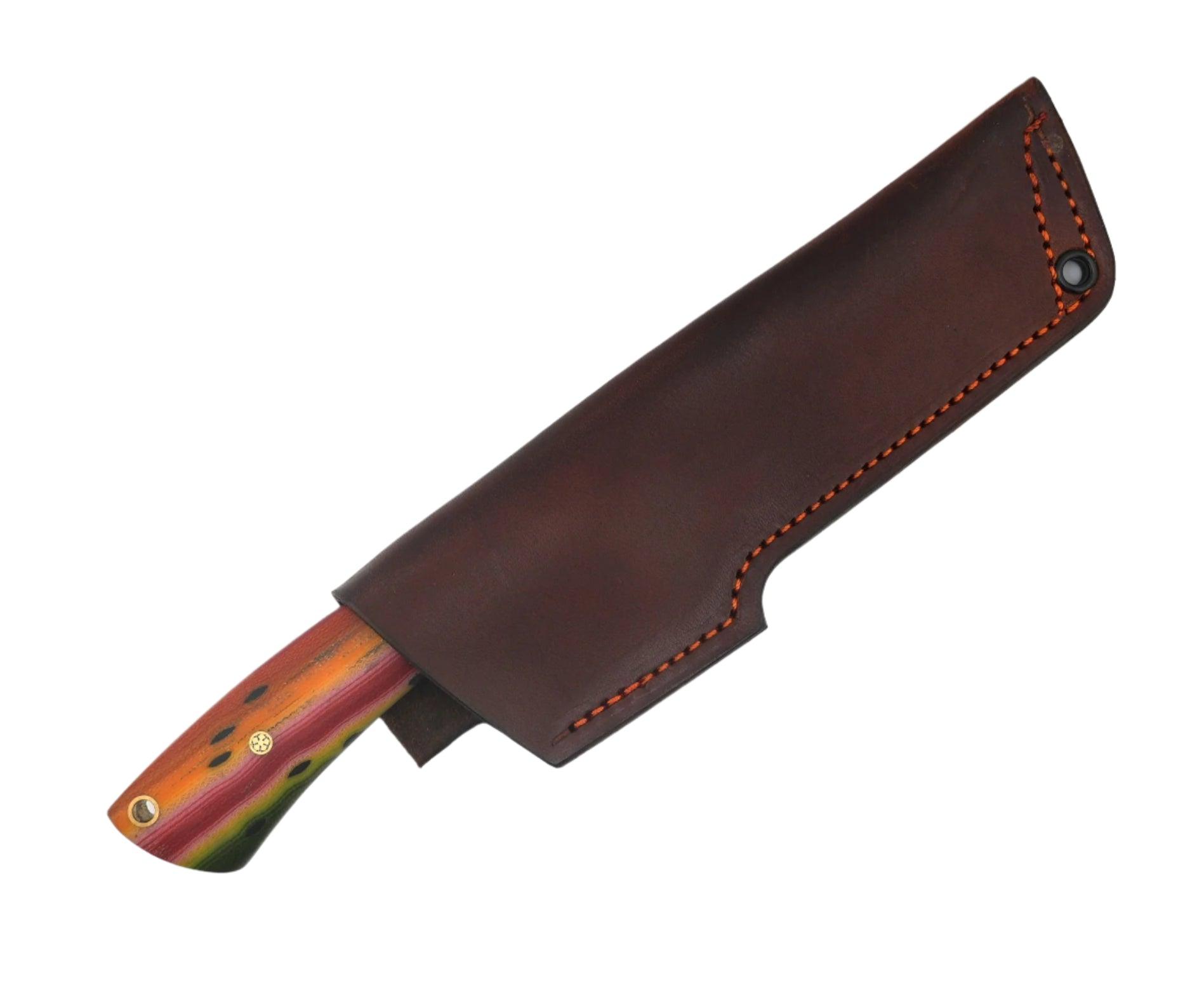 CUR Custom Nessmuk Bushcraft Fixed Blade with Rainbow Trout Handle Mosaic Pins (USA) (Copy) - NORTH RIVER OUTDOORS