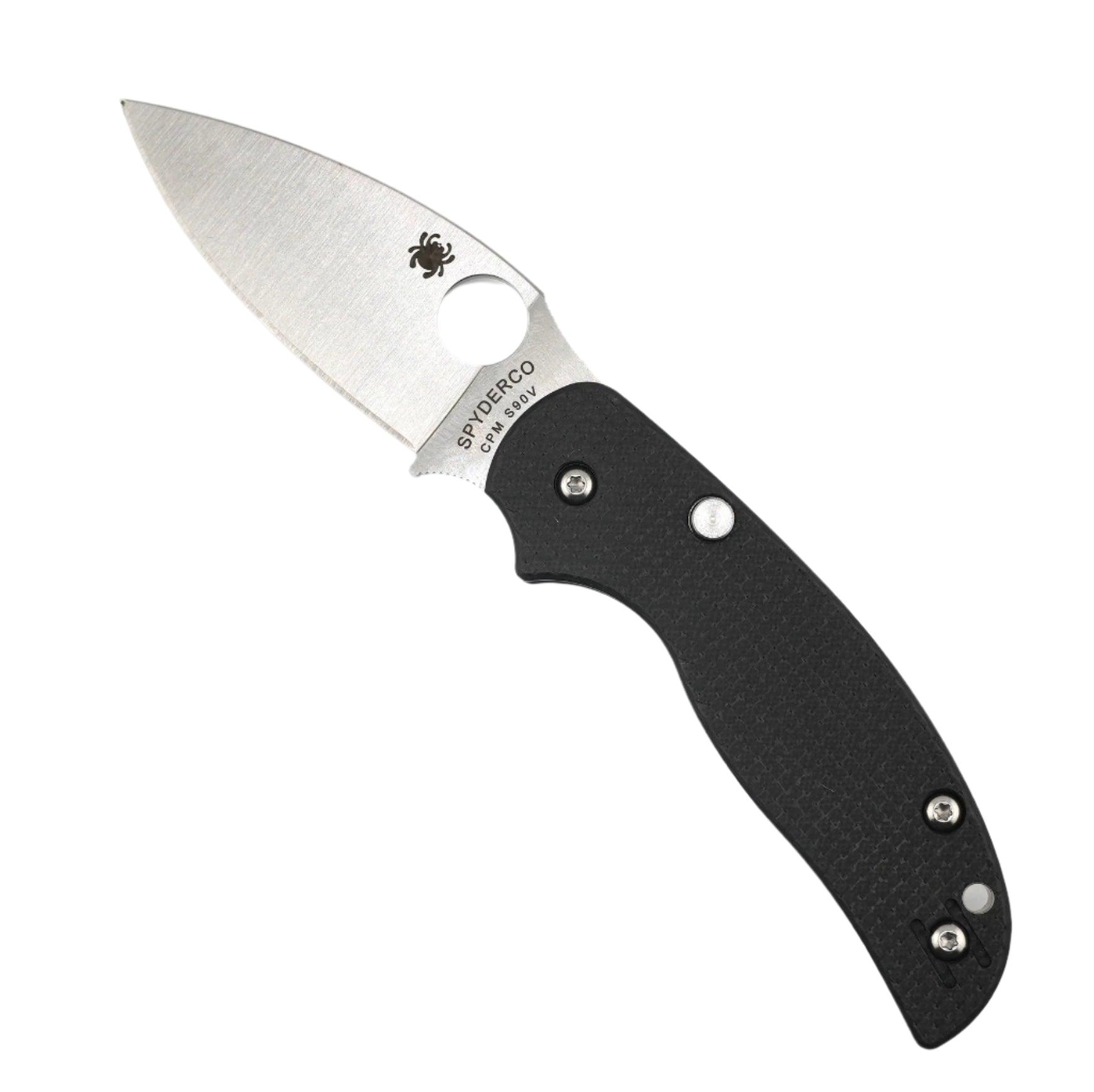 Spyderco Sage 6 Button Compression Lock Sprint Run Folding Knife 3" CPM-S90V Satin Blade Carbon Fiber Handles - NORTH RIVER OUTDOORS