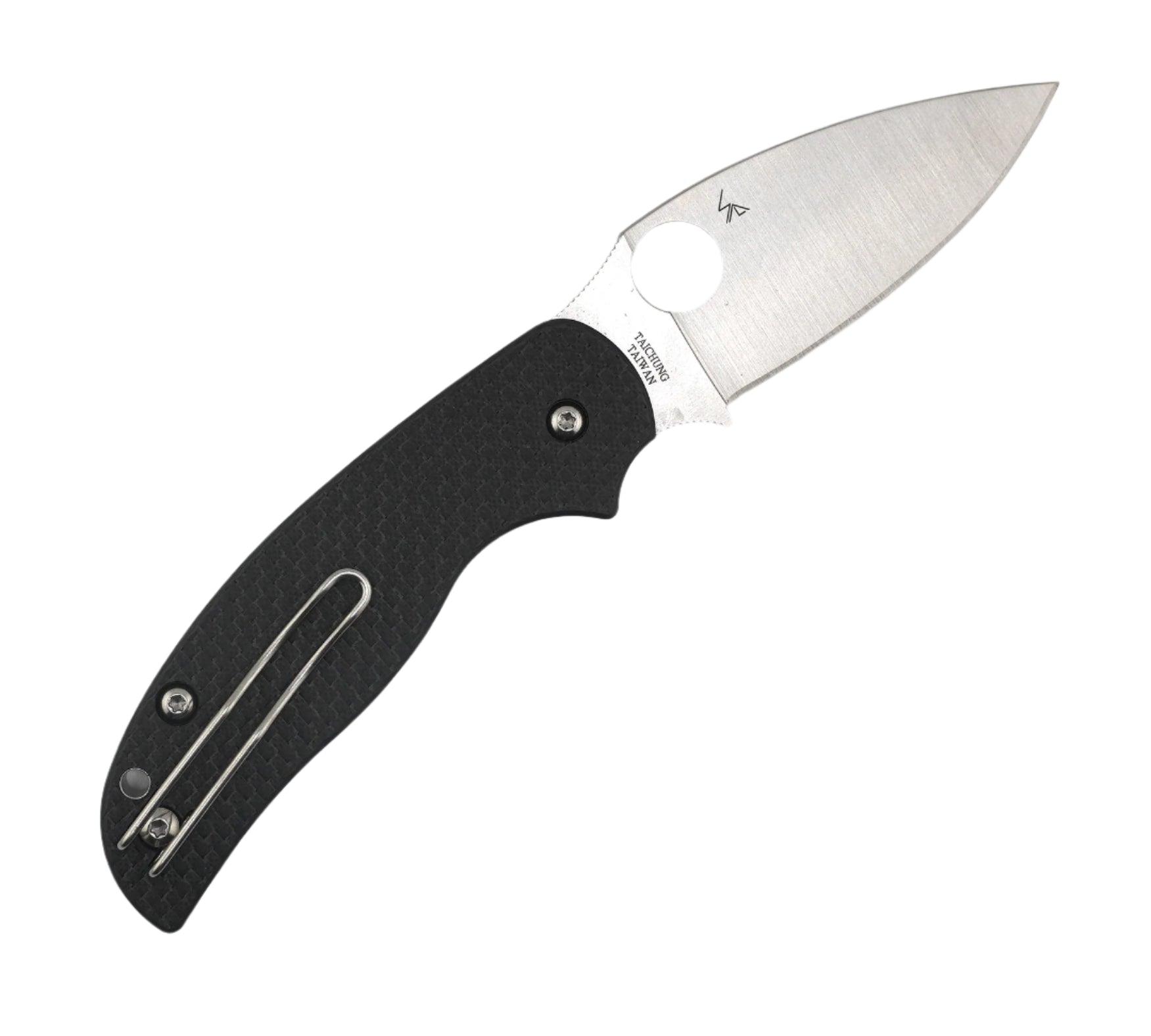 Spyderco Sage 6 Button Compression Lock Sprint Run Folding Knife 3" CPM-S90V Satin Blade Carbon Fiber Handles - NORTH RIVER OUTDOORS