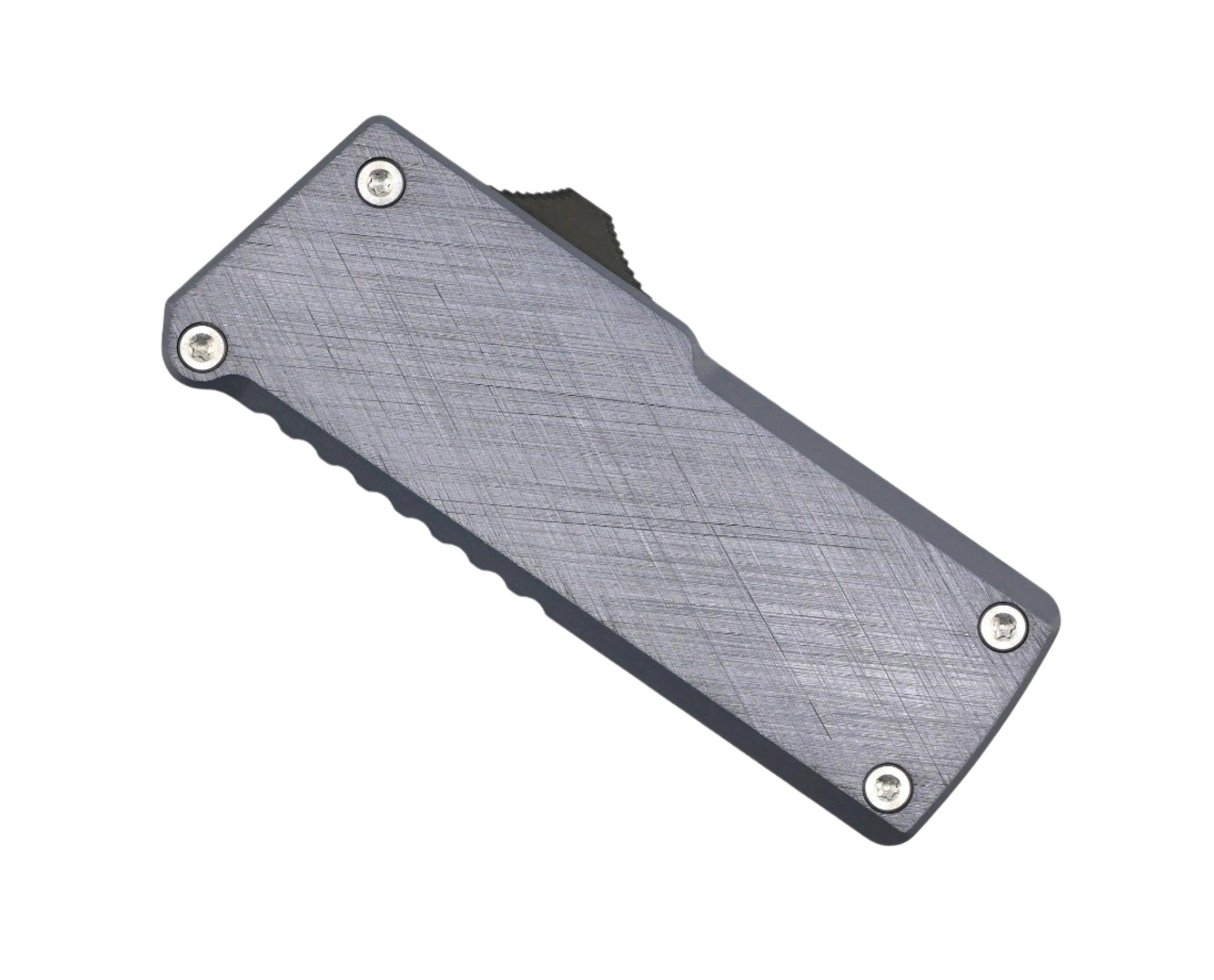 Chaves C.H.U.B Auto OTF with Crosshatch Blue Steel Grey Handles (USA) - NORTH RIVER OUTDOORS