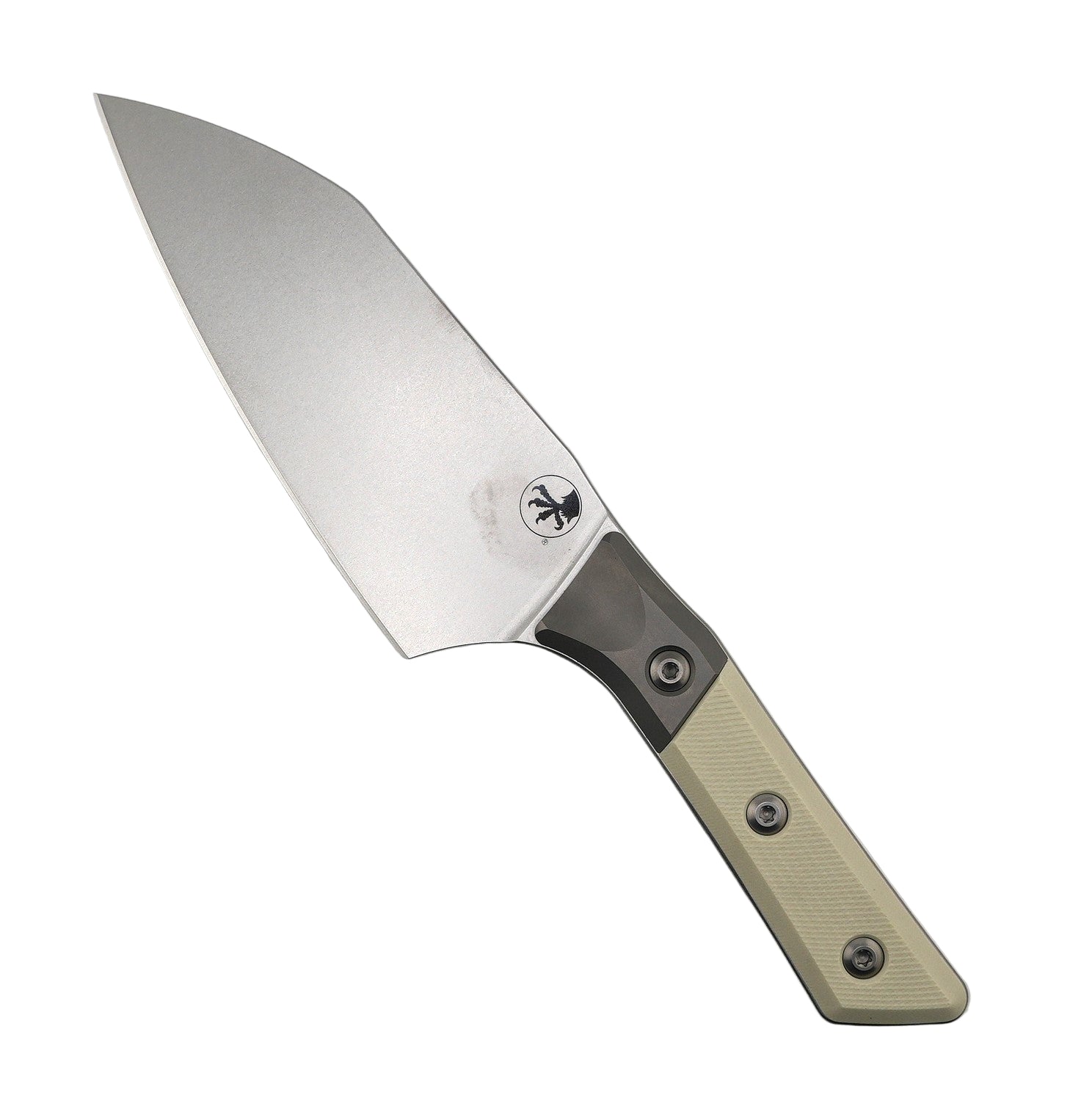 Microtech 6" Santoku Knife Stonewash Blade - G10 Handles w/ Titanium Bolsters
