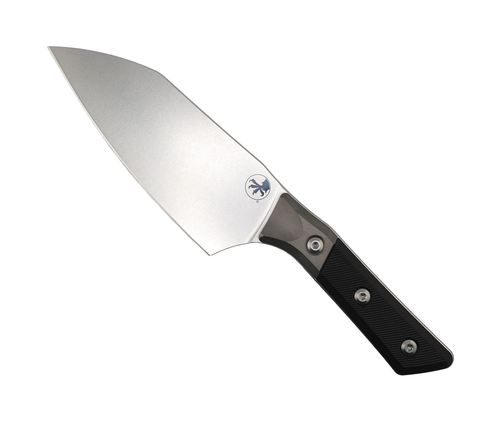 Microtech 6" Santoku Knife Stonewash Blade - G10 Handles w/ Titanium Bolsters