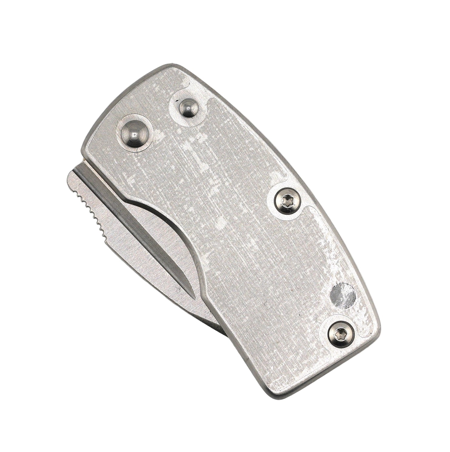 G. Sakai Stainless Skull Money Clip Folding Knife Engravable (Japan)