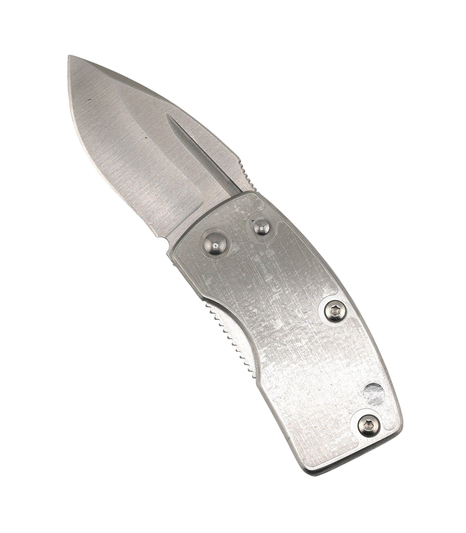 G. Sakai Stainless Skull Money Clip Folding Knife Engravable (Japan)