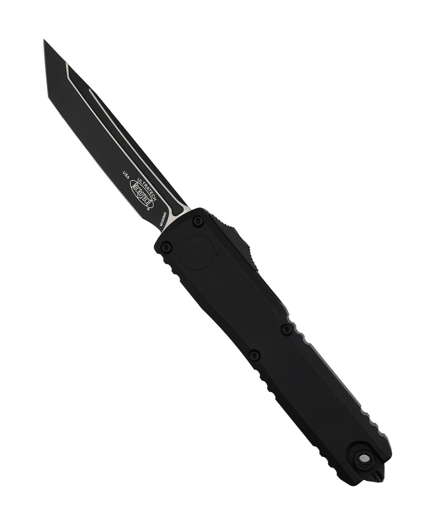 Microtech 1123-1T Ultratech ZBP Zero Blade Play Tactical Auto OTF Knife 3.5" M390MK Black Tanto