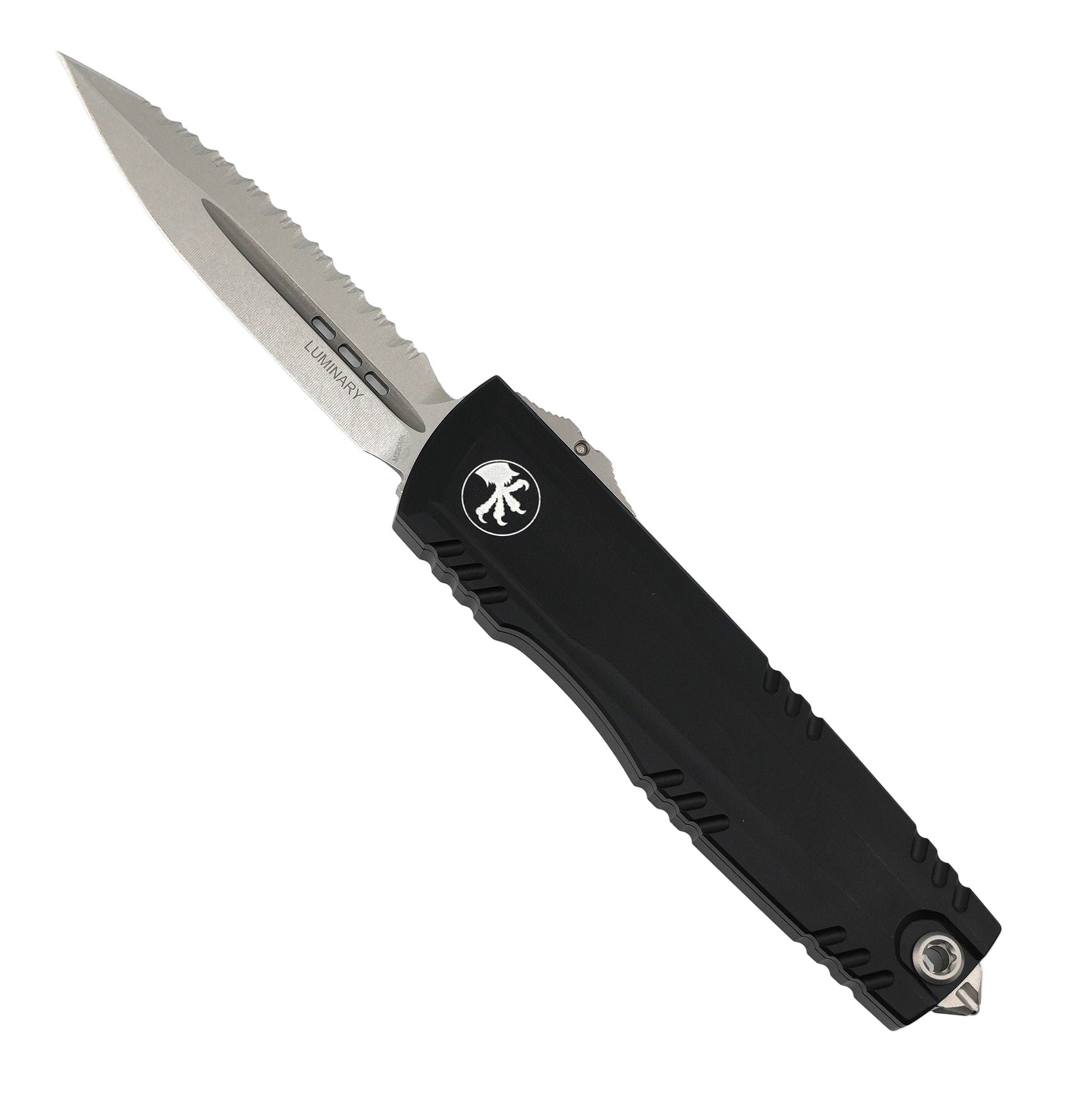 Microtech Luminary ZBP D/E OTF Knife Serrate Black Signature Series (3.6")