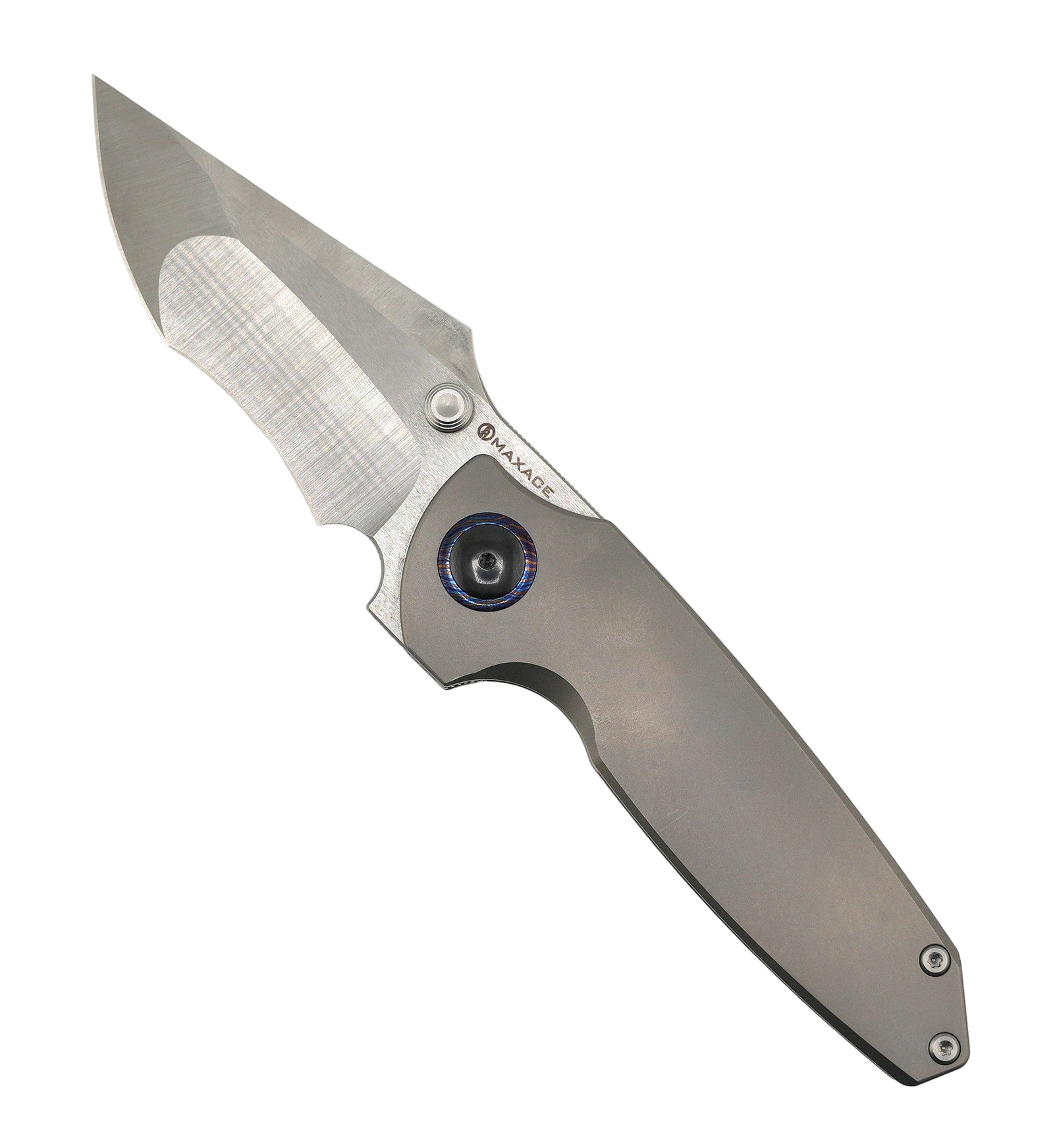 Maxace Manticore Frame Lock Knife Smooth Titanium (3.6" Satin)
