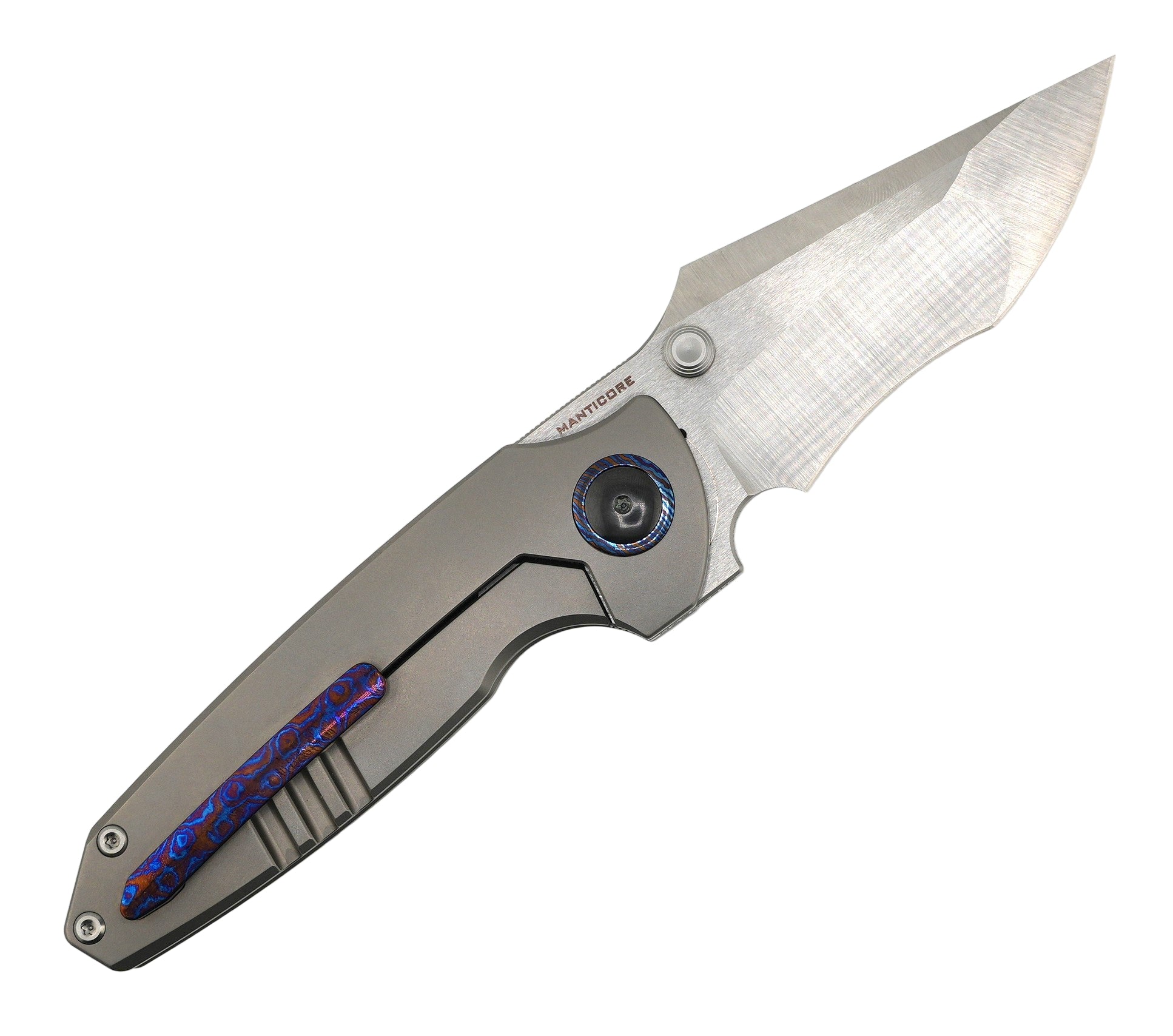 Maxace Manticore Frame Lock Knife Smooth Titanium (3.6" Satin)
