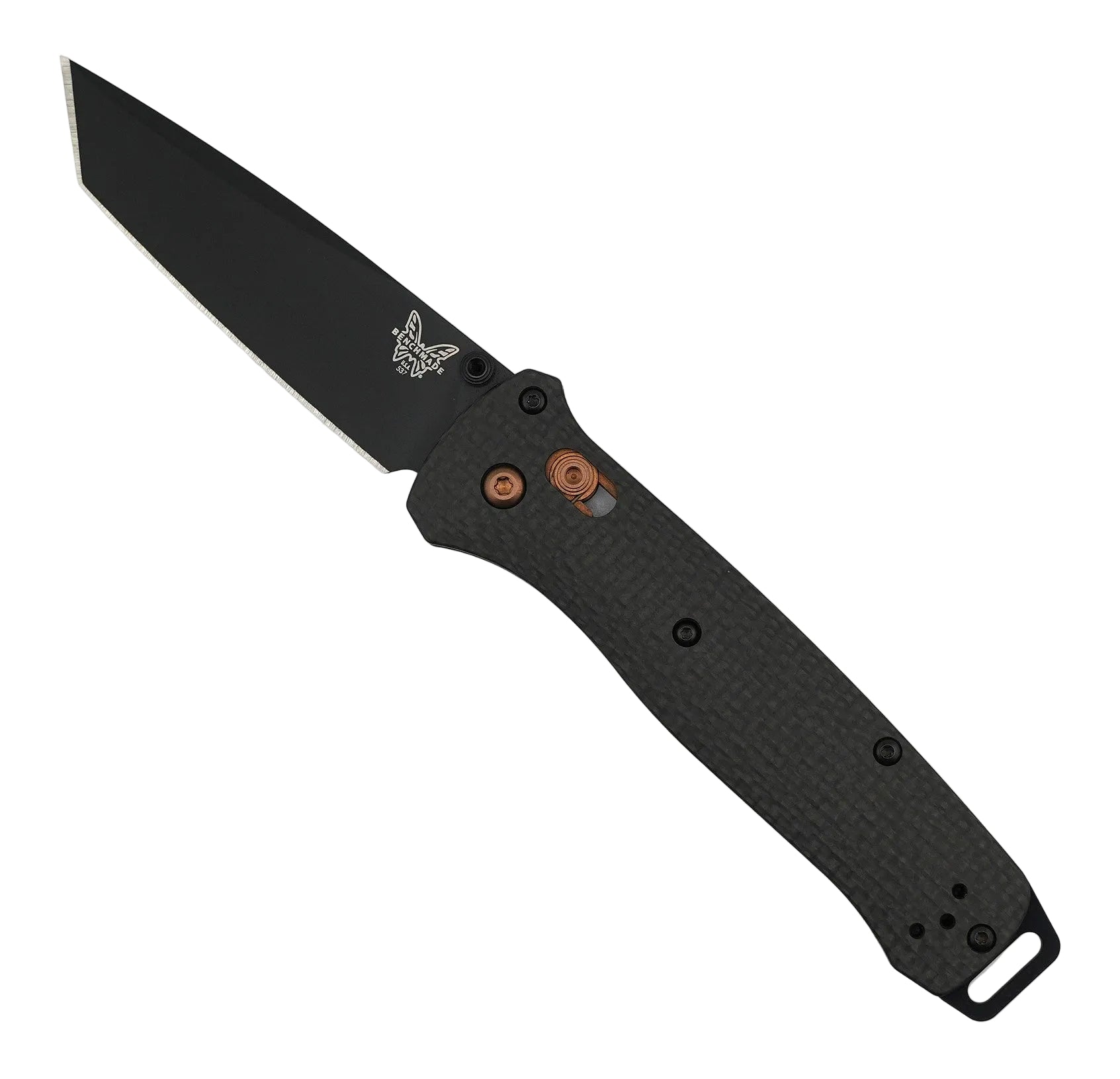 Benchmade 537BK-10 Bailout Axis Folding Knife 3.38" S90V Black Tanto w/ Carbon Fiber Handle