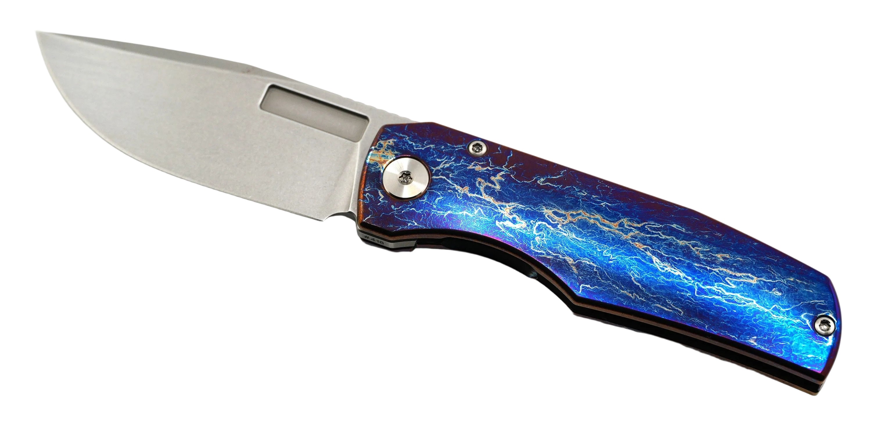 Custom Heat Antropic Vero Nova Mini Folding Knife Stonewash Blade